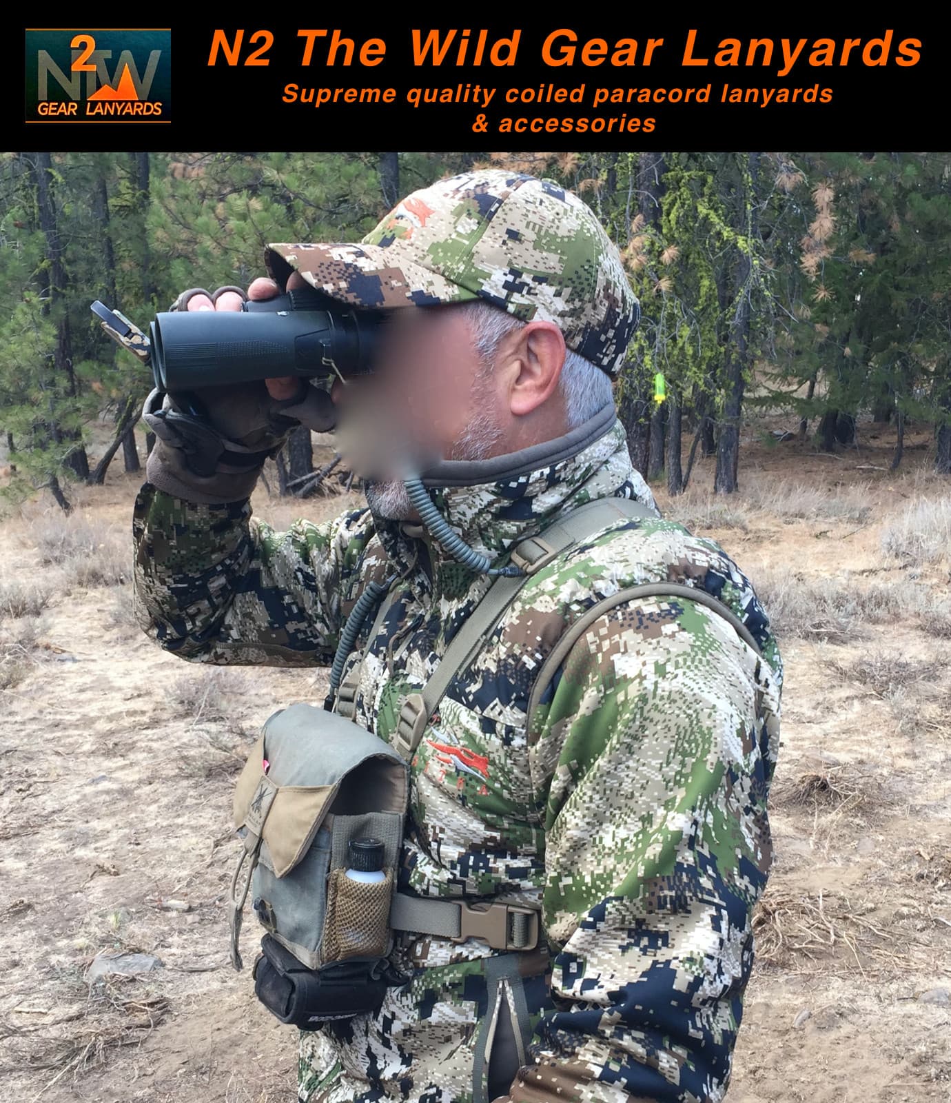 N2 The Wild Gear Lanyards Subalpine & Coyote Lanyard/Tether Coiled Paracord 5