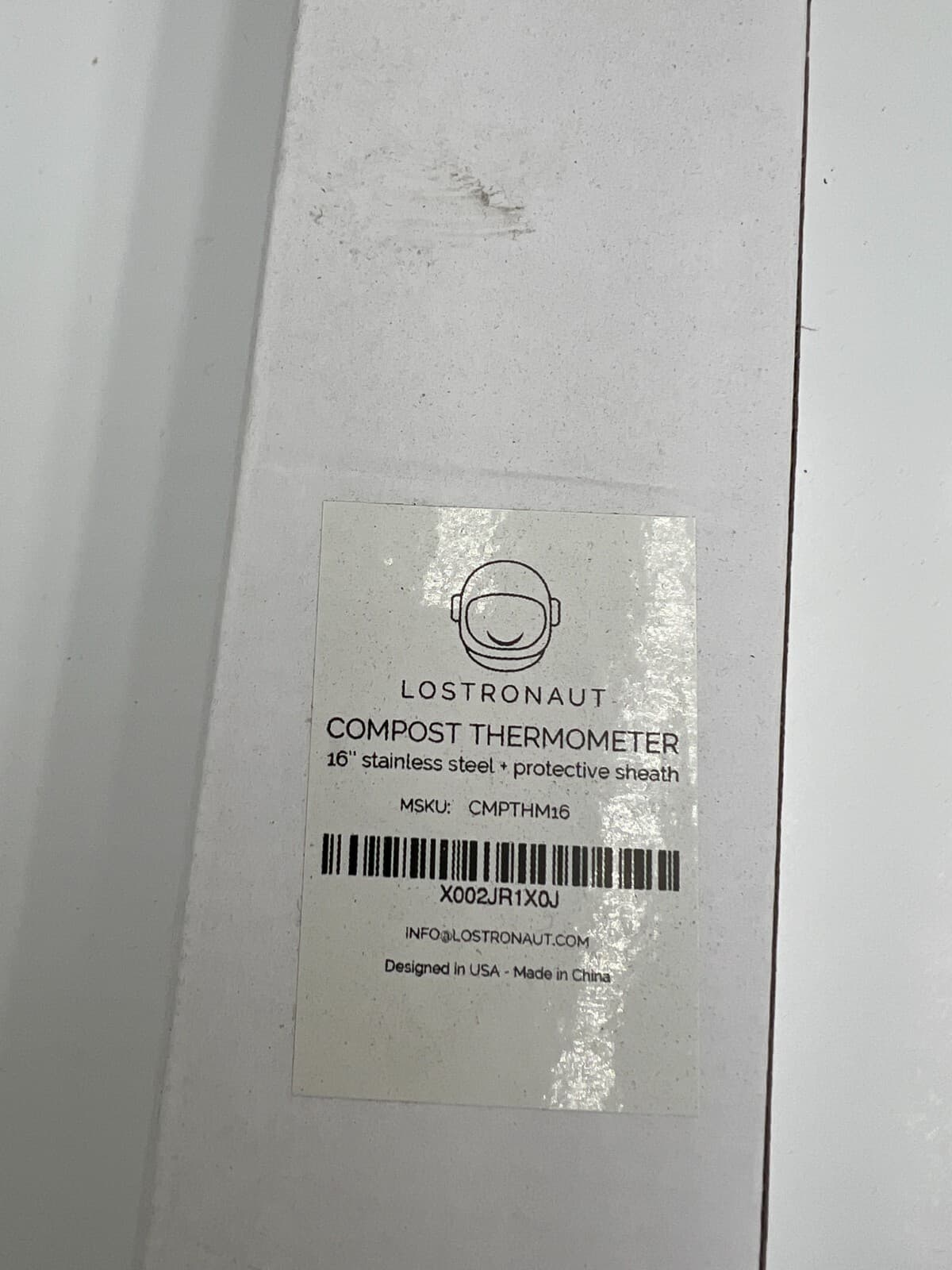 (QTY 2) LOSTRONAUT Compost Thermometer, 16" Stainless Steel & Protective Sheath 4