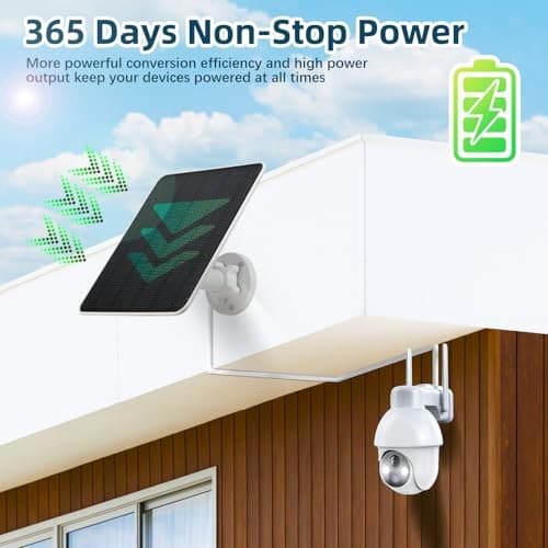 for Bird Feeder Camera - USB C Solar Monocrystalline Silicon 8W Solar Panel 5