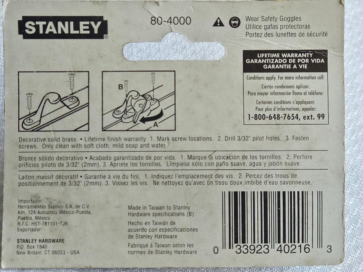 STANLEY Classic SOLID BRASS Window Sash Lock 80-4000 Lot of 6 NEW! 6