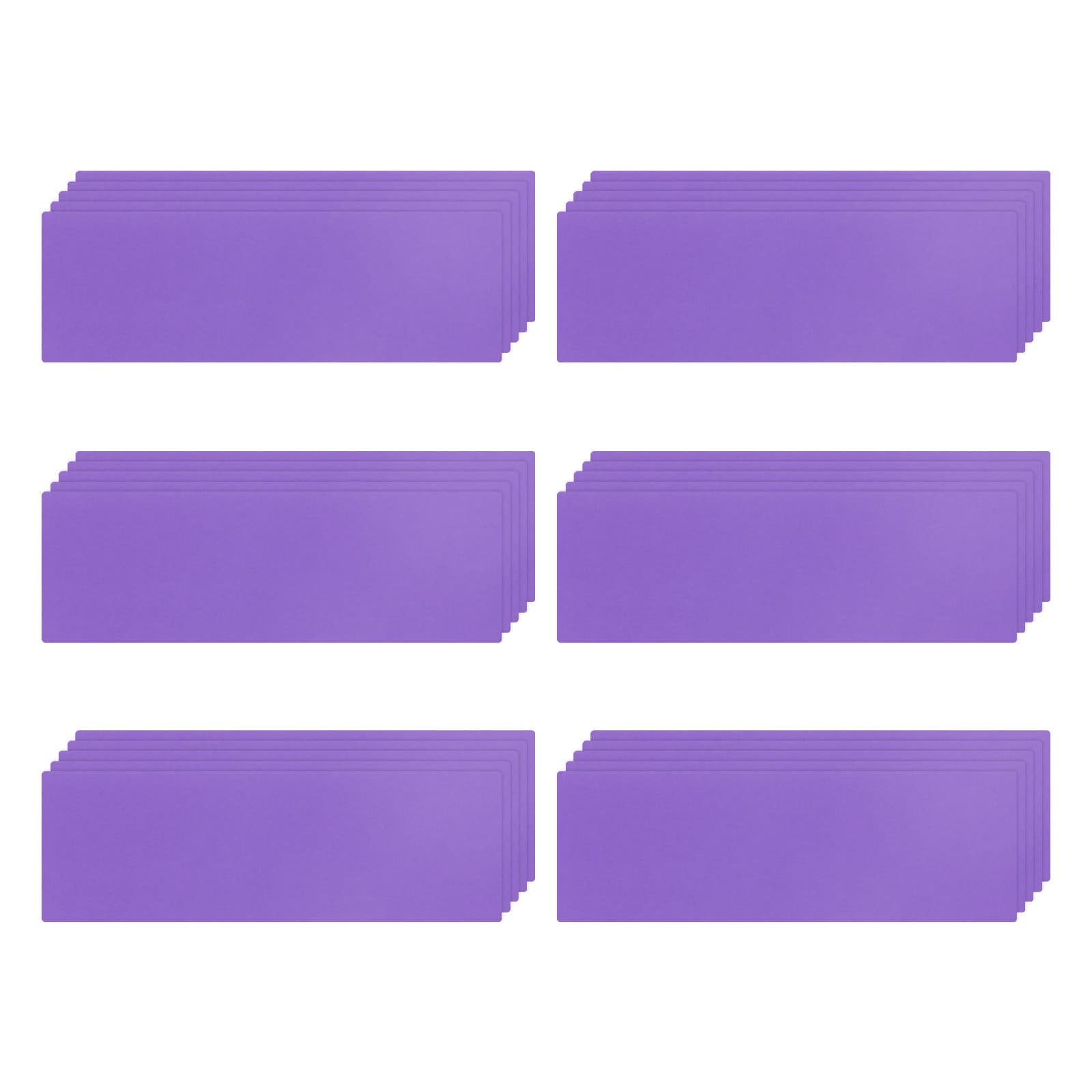 60 Pcs Dry Erase Magnetic Labels Strips 3" x 1" Writable Purple