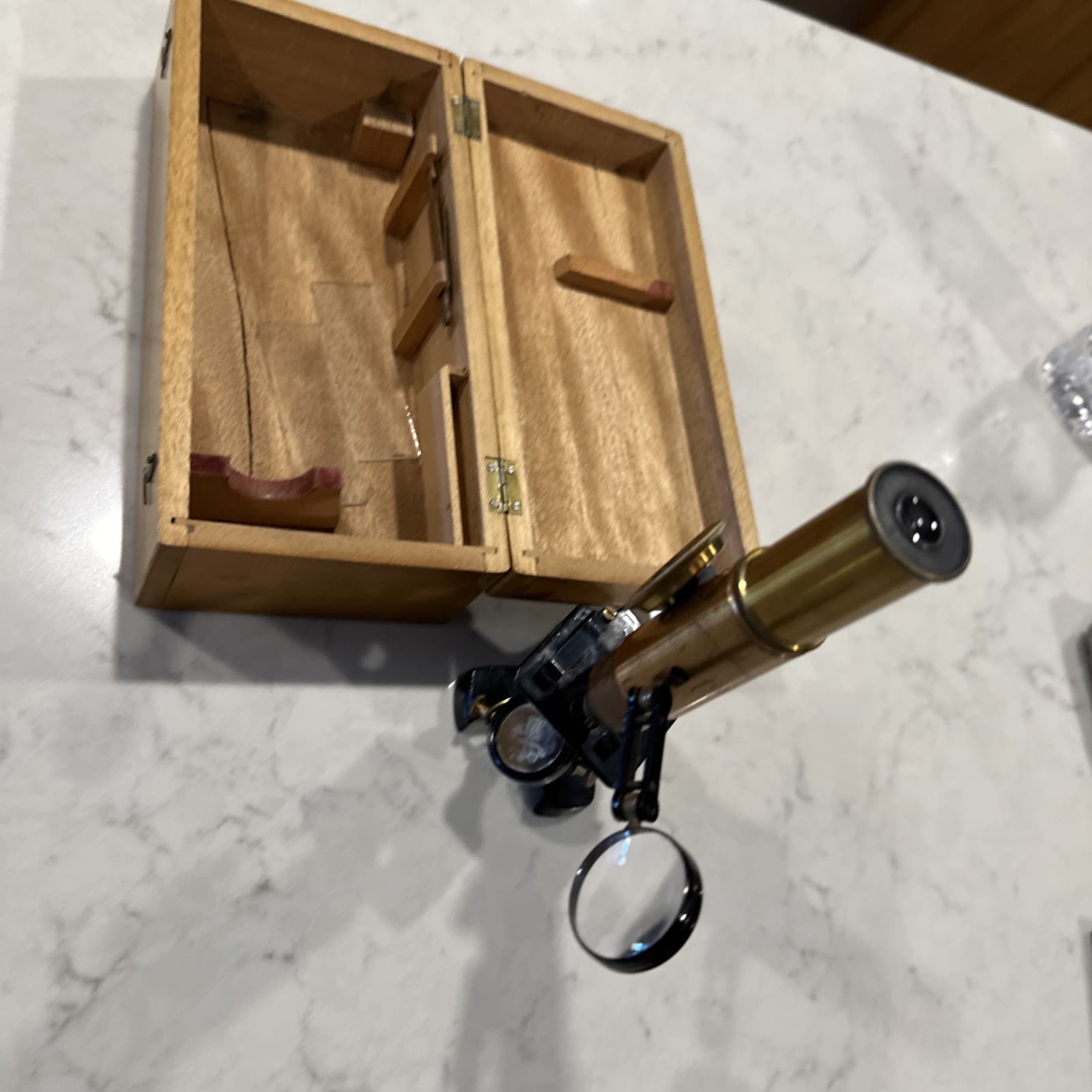 Antique Brass Number 13 Field Microscope 2