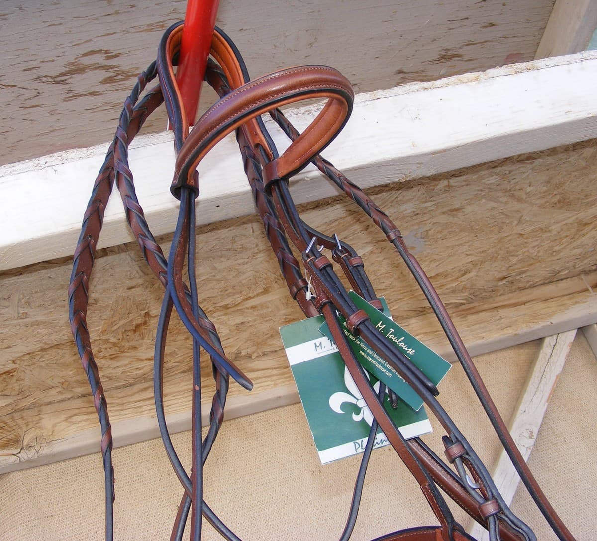 M Toulouse Platinum  Flash Bridle With Laced Reins, Cognac, full size 3