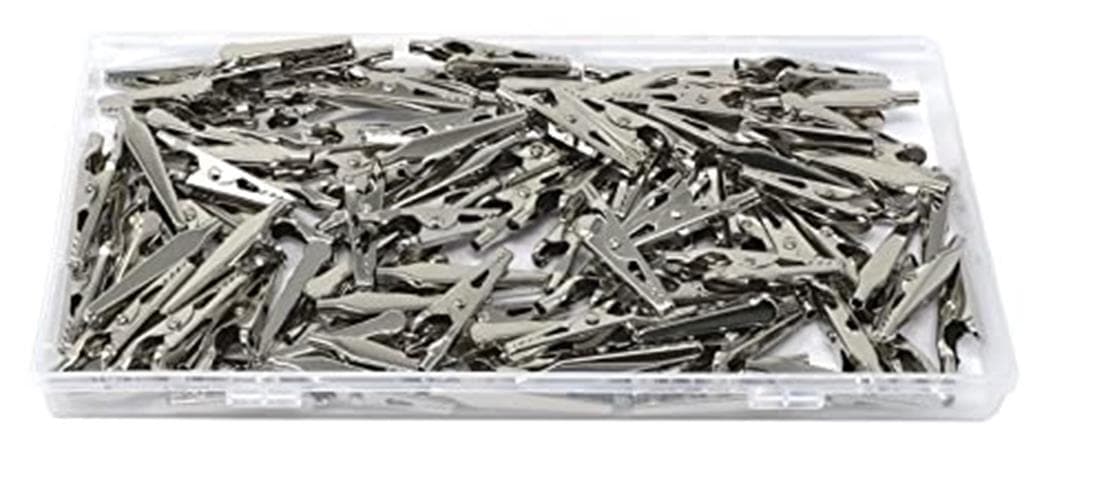 iexcell 100 Pcs 2 Inches / 51 mm Steel Alligator Clips  Assorted Sizes  2