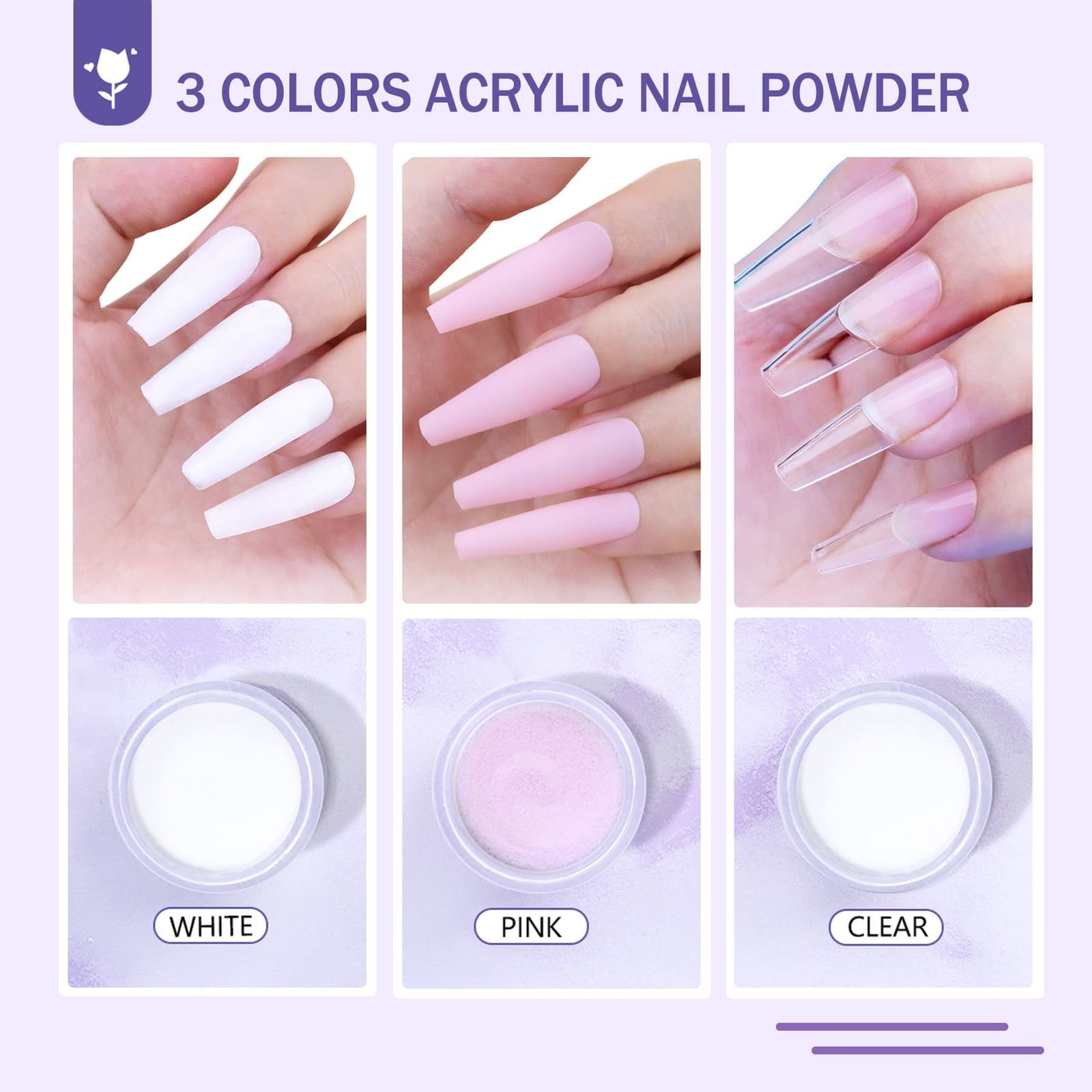 Acrylic Nail Kit With Everything For Beginners, Professional Nail Starter Kit ,  3