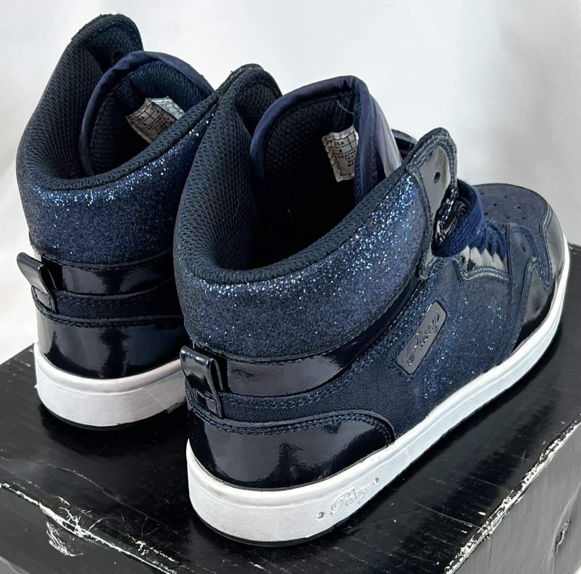 Pastry Women's Glam Pie Glitter High-Top Sneaker Dance Shoes Navy Blue SZ 6 6