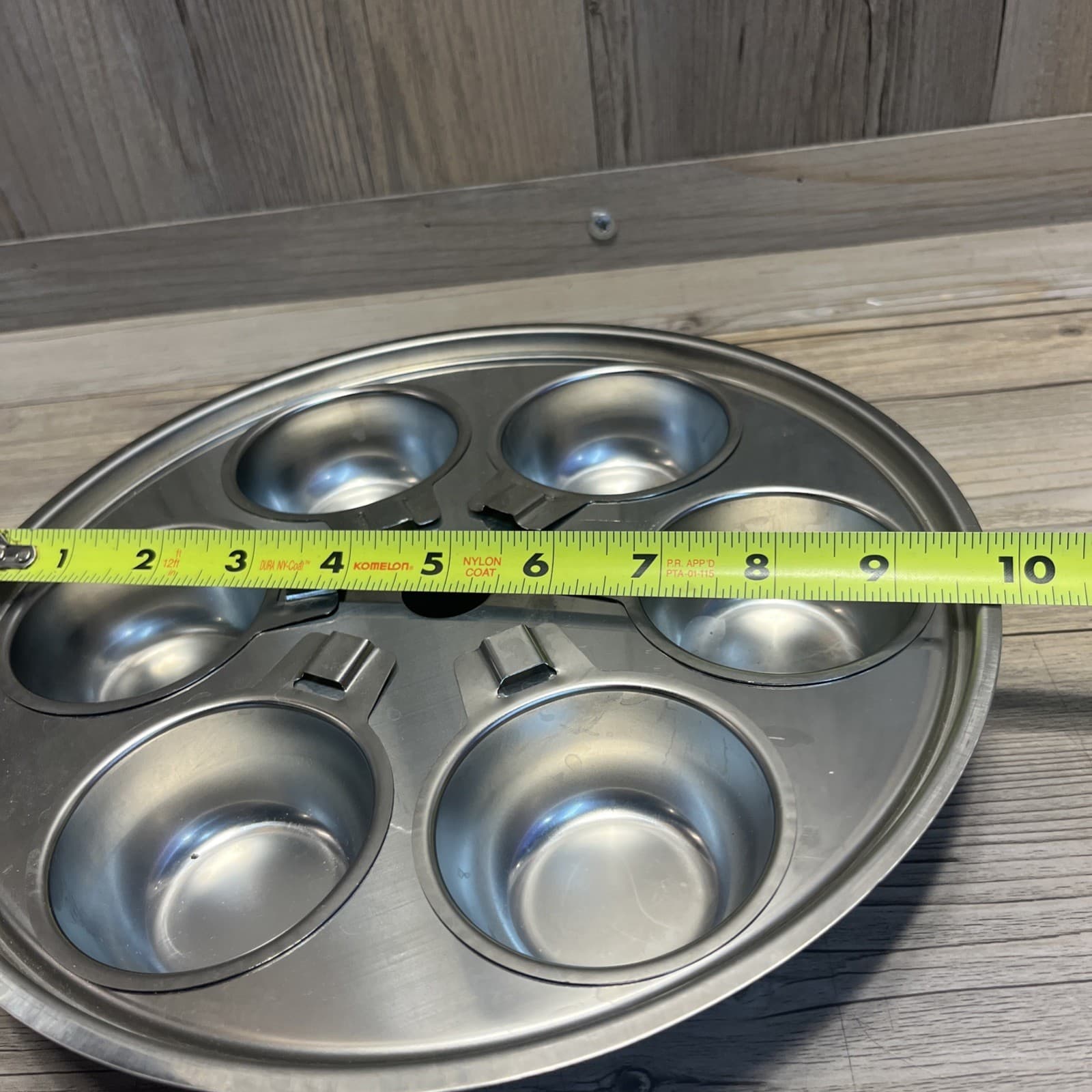 Stainless Steel Egg Poacher Tray/Insert For 9-1/2" Diameter Pan Or Pot W/6 Cups 2