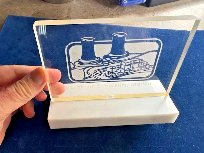 VTG 1980's LIMERICK NUCLEAR GENERATING STATION (Pa.) - Glass/Marble Display 6