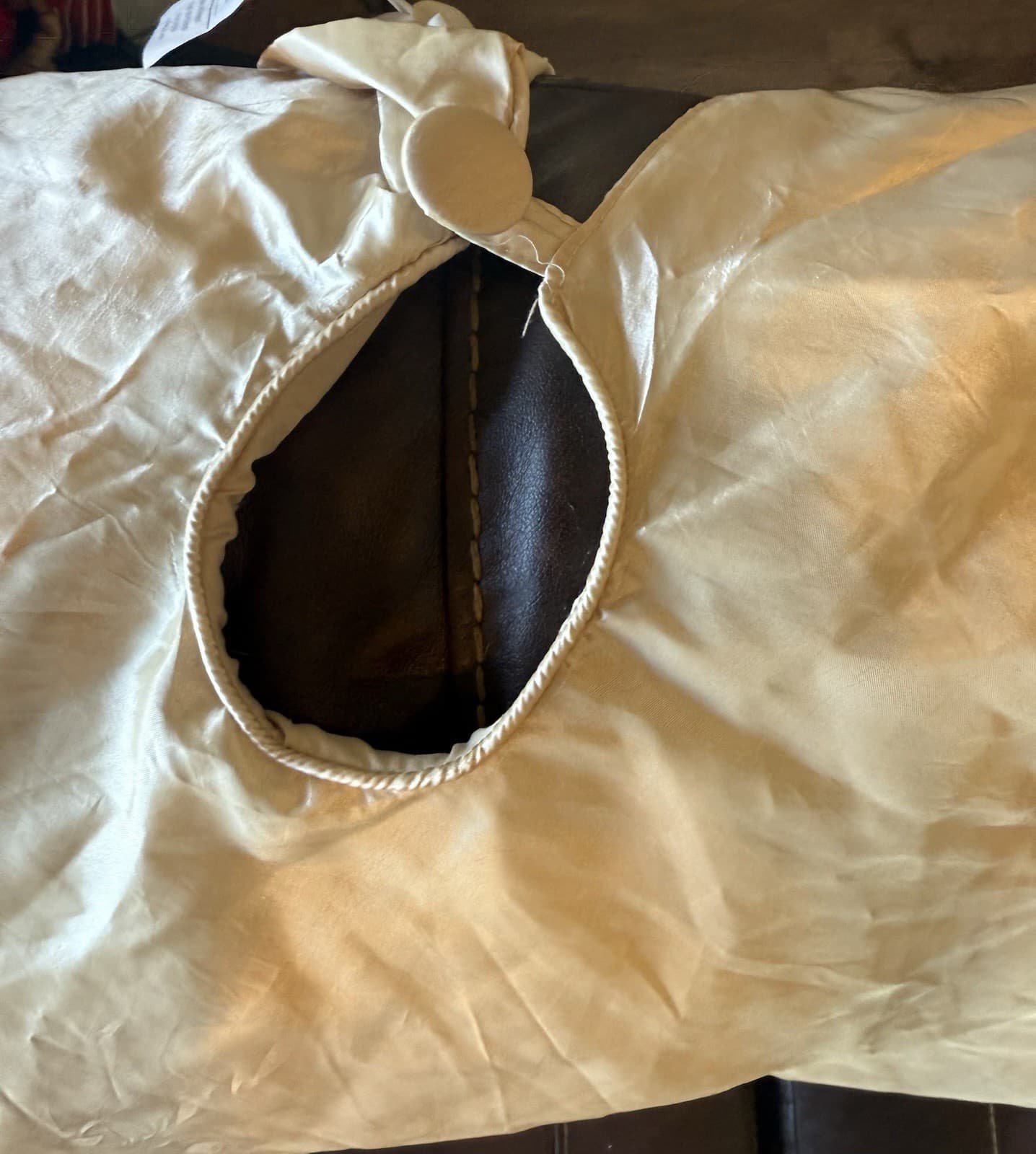 Vintage Ivory Gold Embroidered Sequin Tree Skirt 54” Stratford Home Accents 3