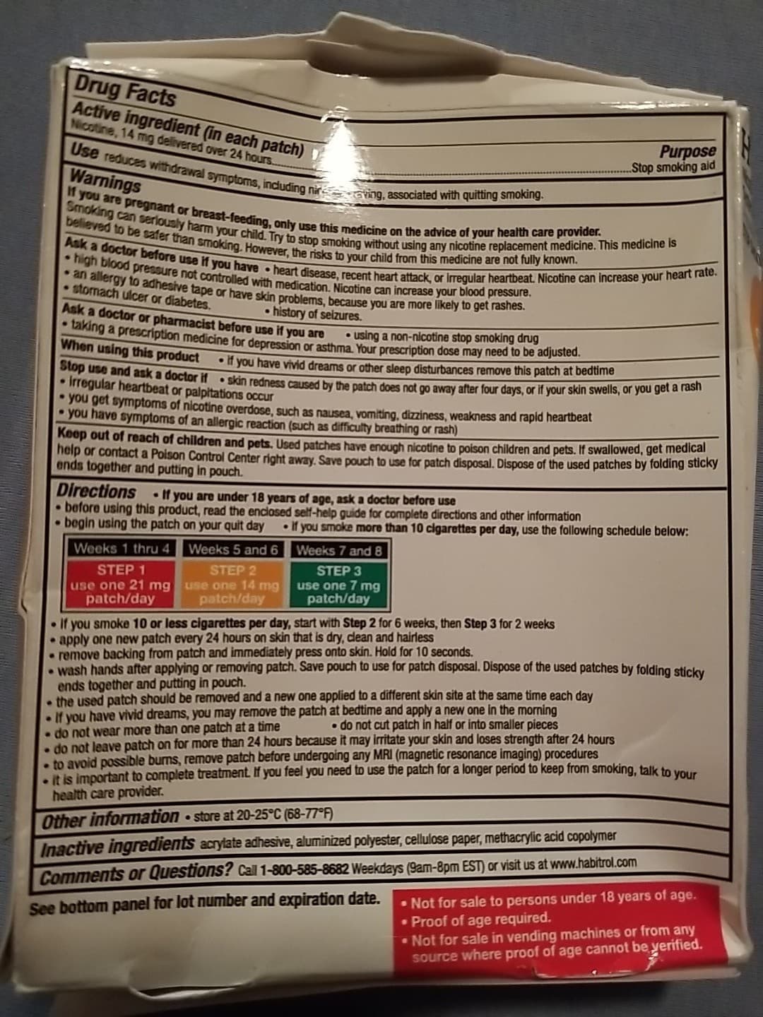 EXP 11/24 - 3 Boxes Habitrol STEP 2  Nicotine Transdermal System Patches 14 mg 4