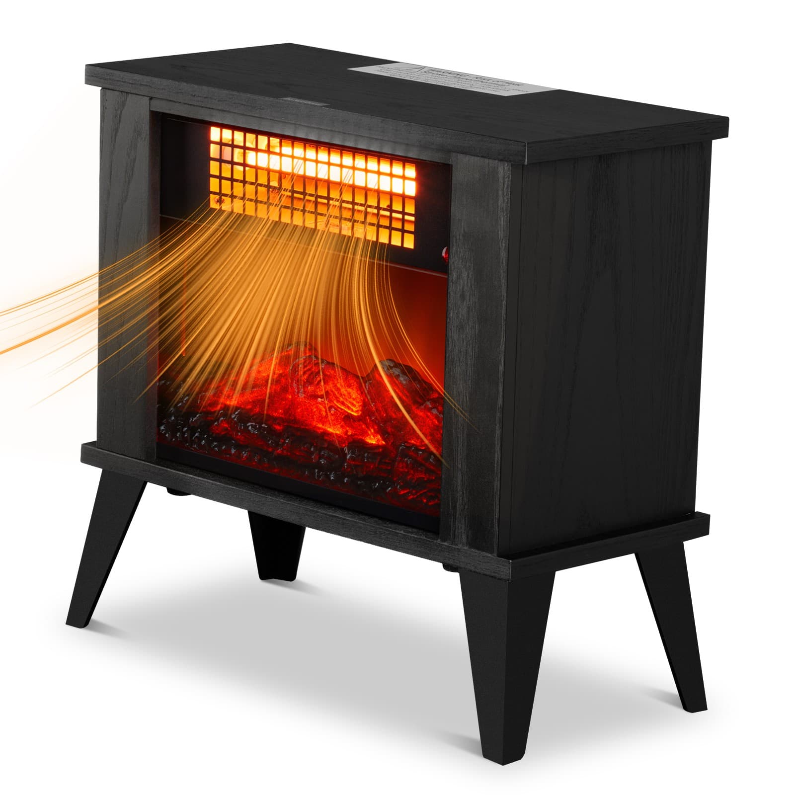 ZOKOP Electric Fireplace Stove, 1000W 120V Electric Space Heater for Indoor Use 3
