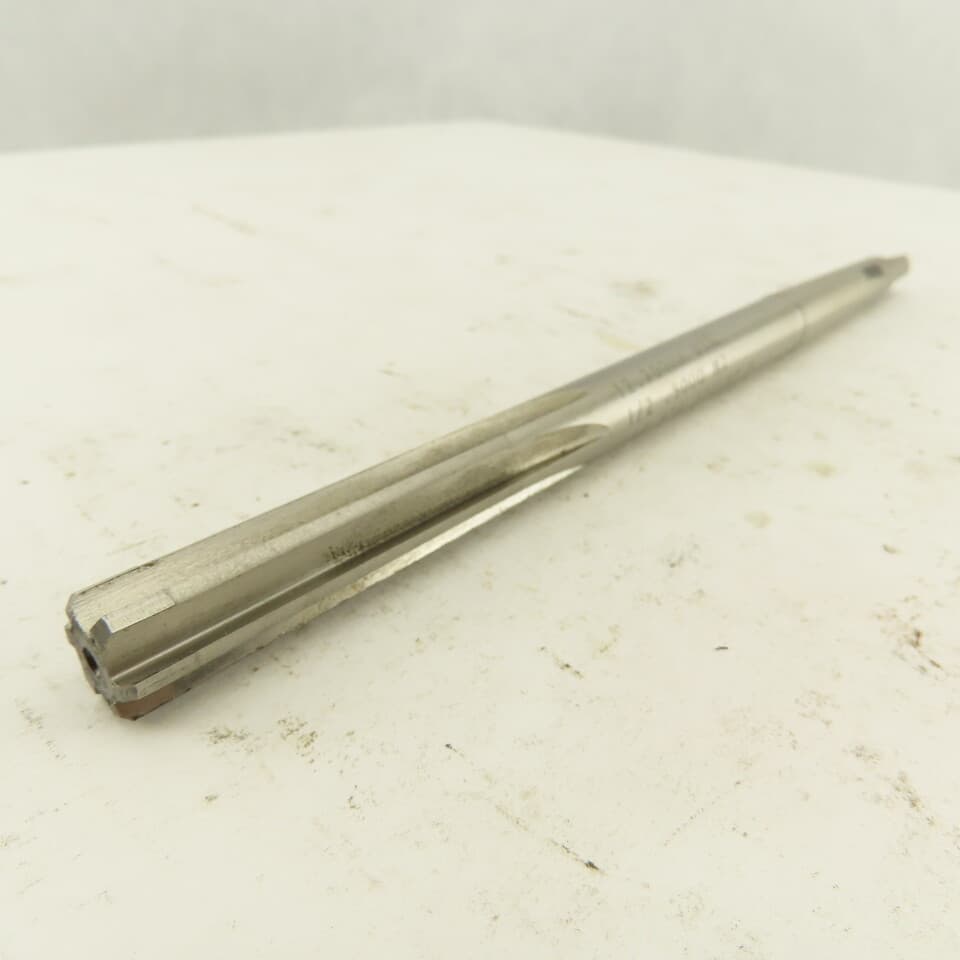 L & I 536 H21-97 B 1/2" Straight Flute Reamer MT #1 Morse Taper 1 Shank