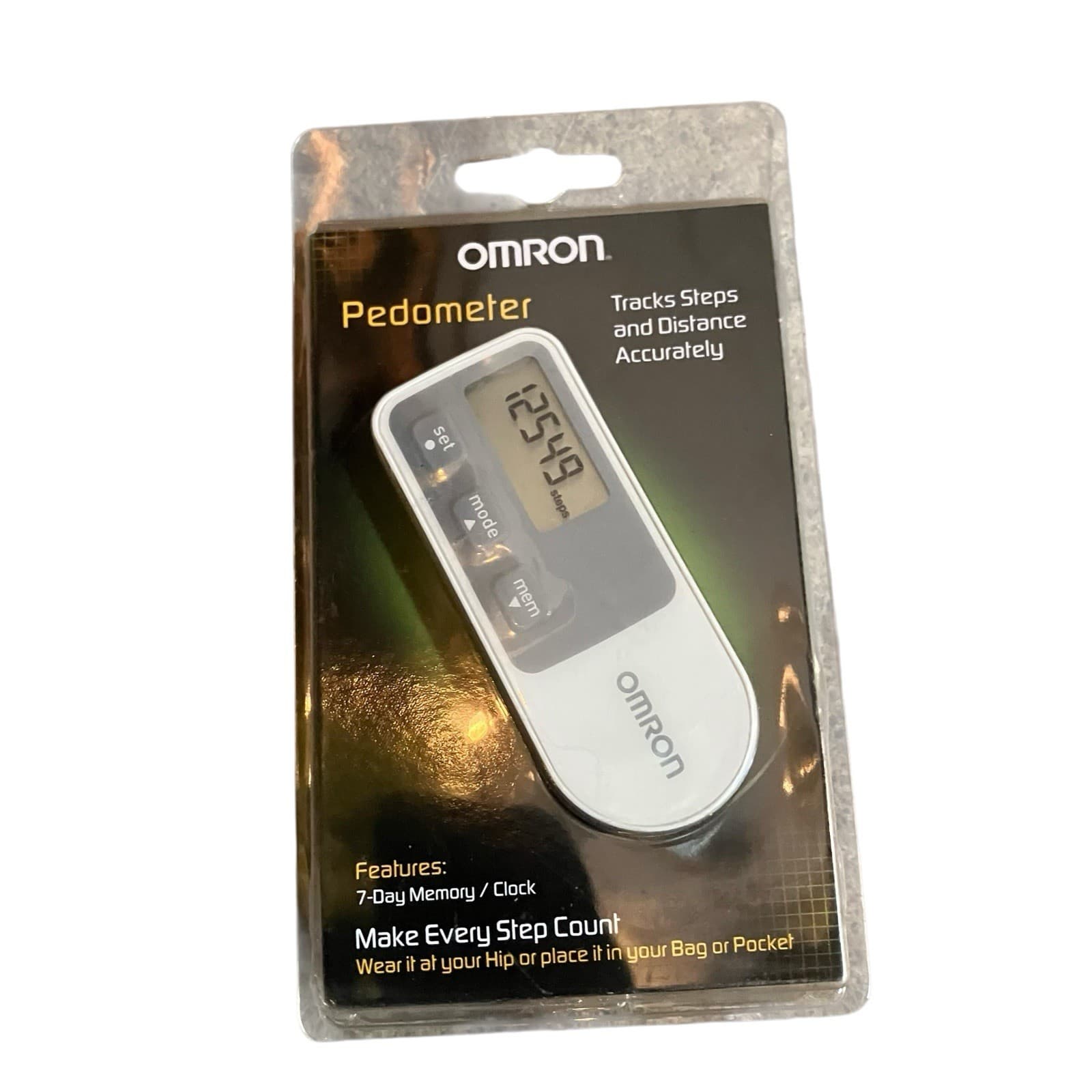 Omron Pedometer HJ-320 7-day Memory Clock Tri-Axis Technology Steps Tracking New 2