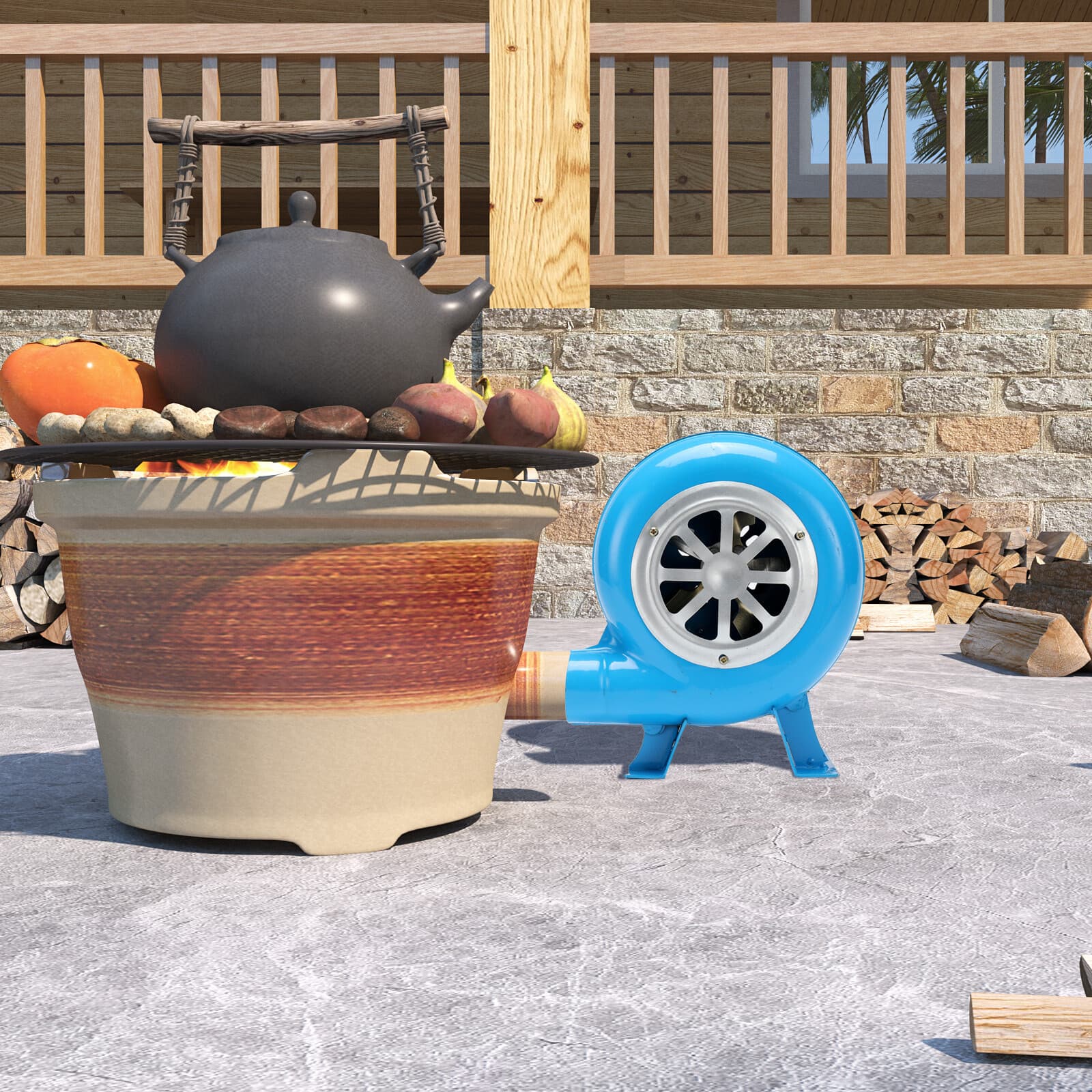 Squirrel Cage Fan BBQ Fan Combustion Furnace Blower Electric Forge Air Blower 6