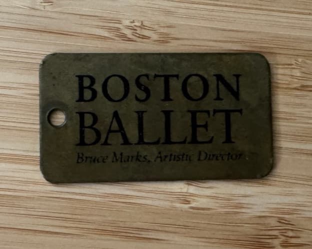 Vintage 1995 Boston Ballet Bruce Marks Artistic Director Brass Key Tag 2.75x2.5
