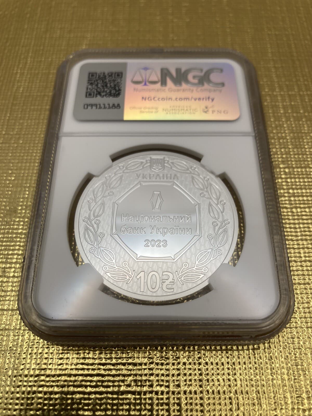 2023 Gilt Ukraine S10H Archangel Michael NGC PF 70 ULTRA CAMEO 2