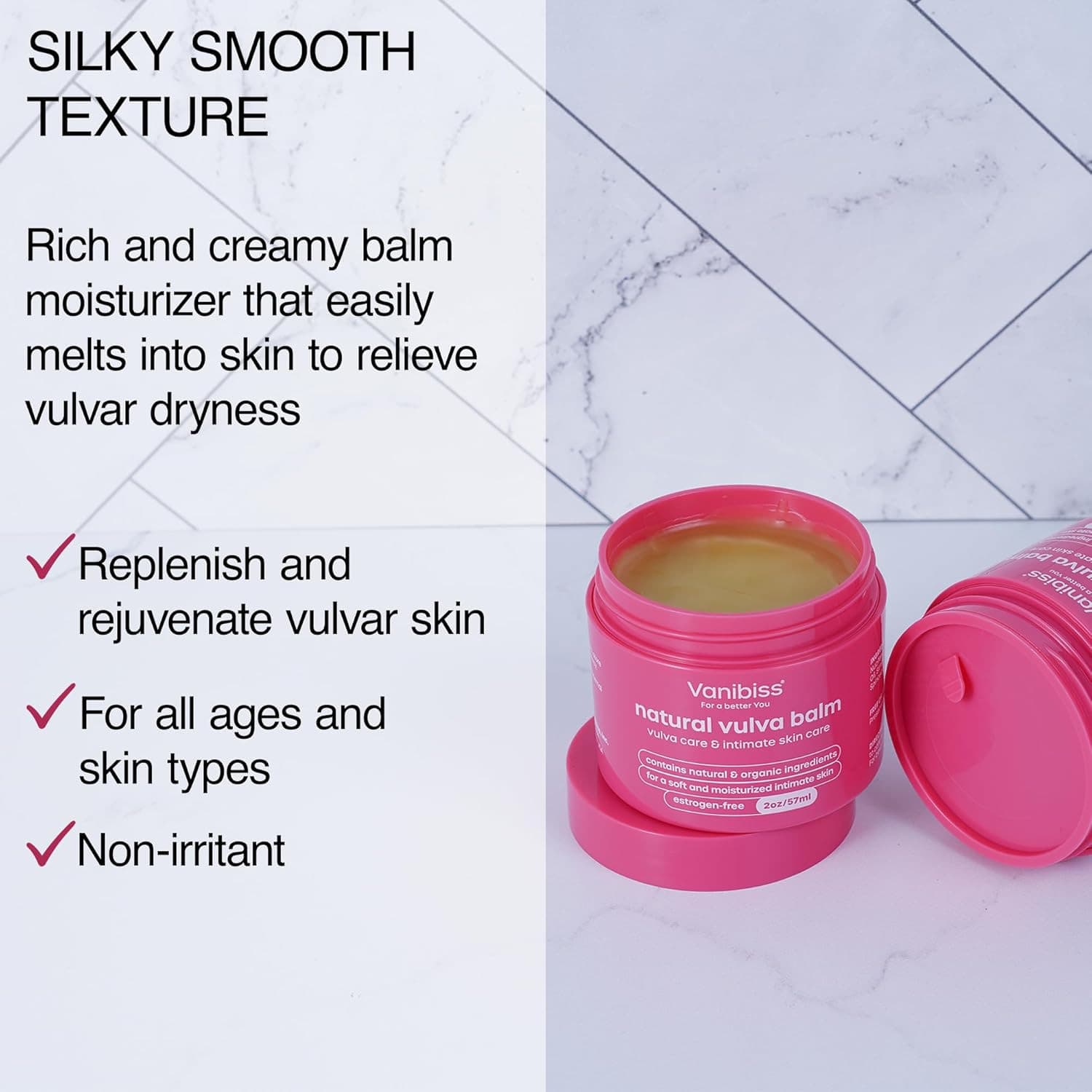 Vanibiss Natural Vulva Balm - Vulva Cream & Vaginal Moisturizer, Hydrating Vulva 2