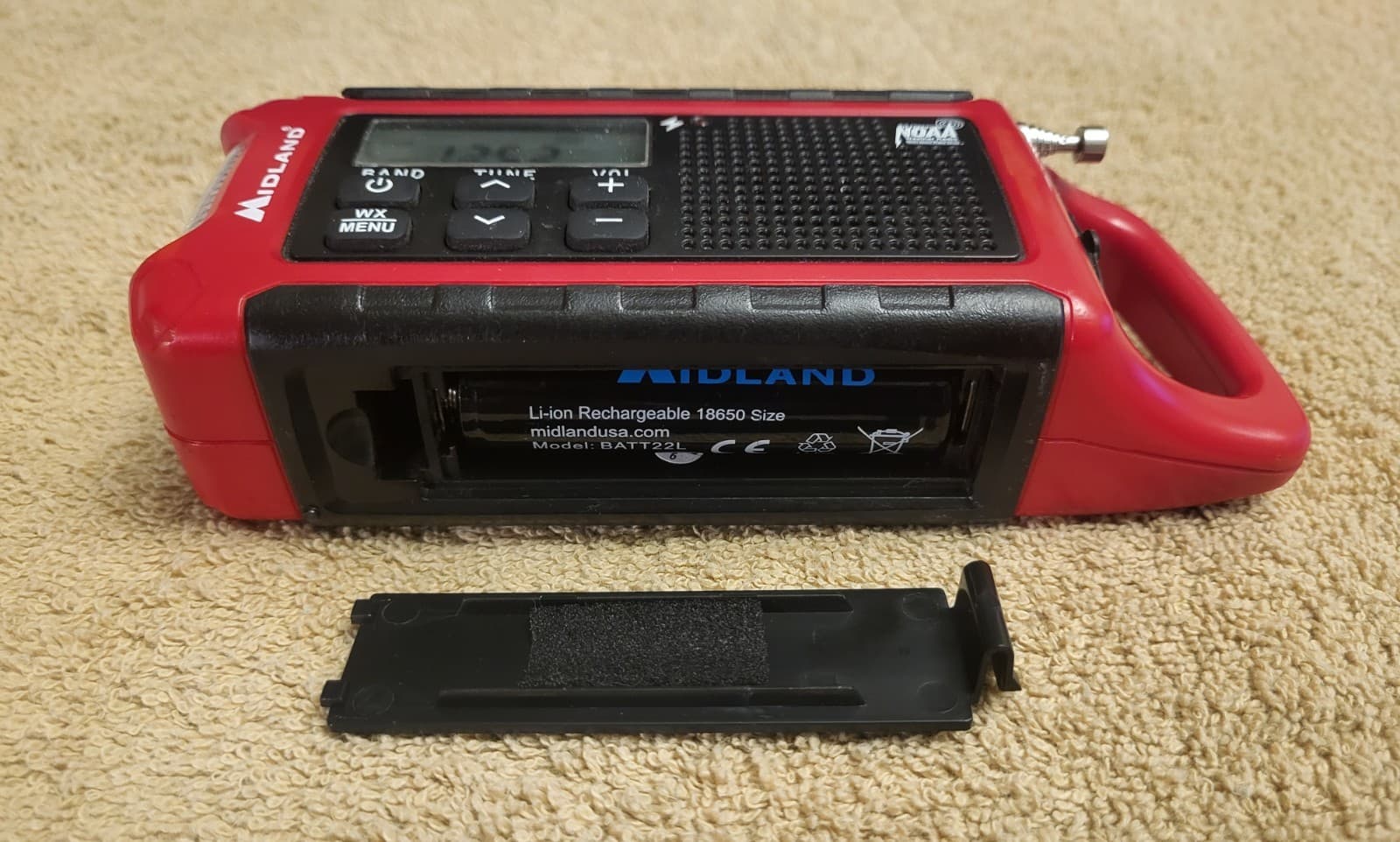 Midland ER210 Emergency Crank Weather Radio - Red 5