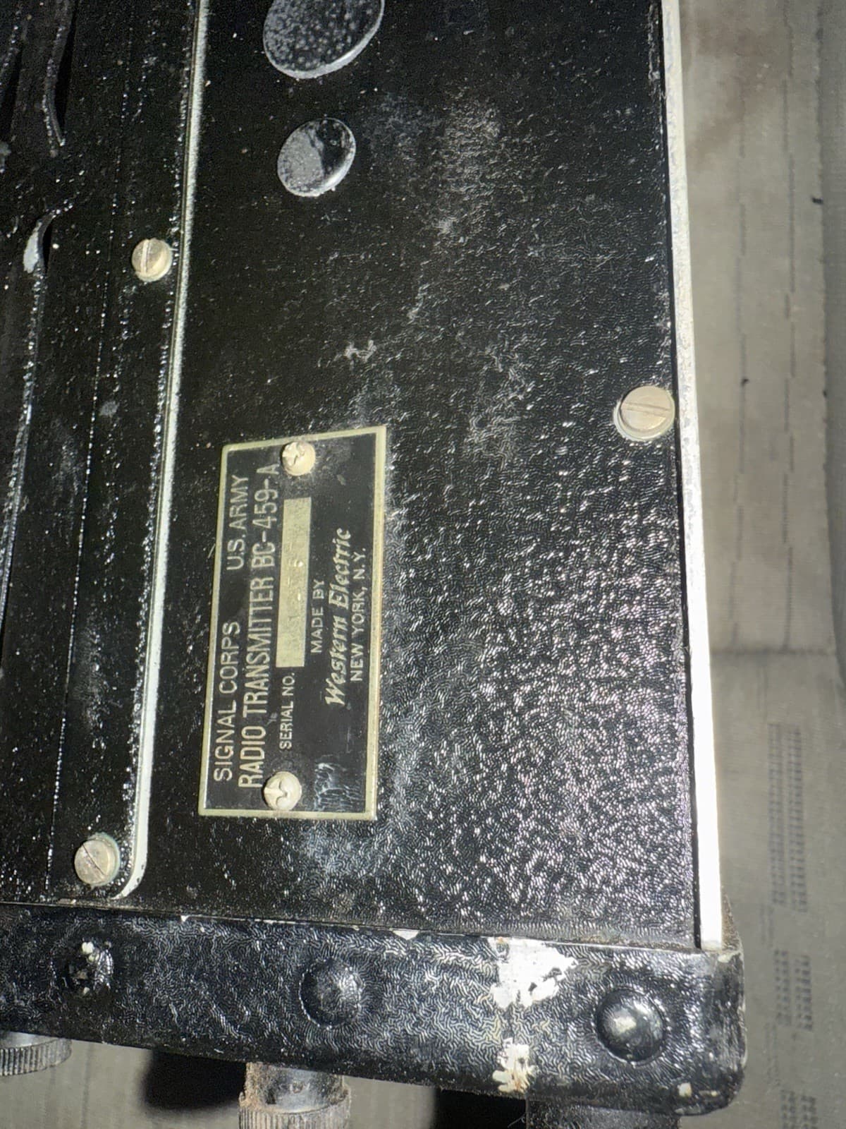 Western Electric ARC-5 Signal Corps Transmitter BC-459-A Ham Radio Used 5