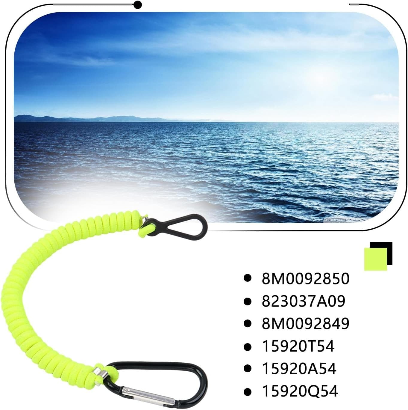 Boat Key Lanyard Fit Most Marine Outboard Replace 8M0092850 Boat Engine Stop Kil 5