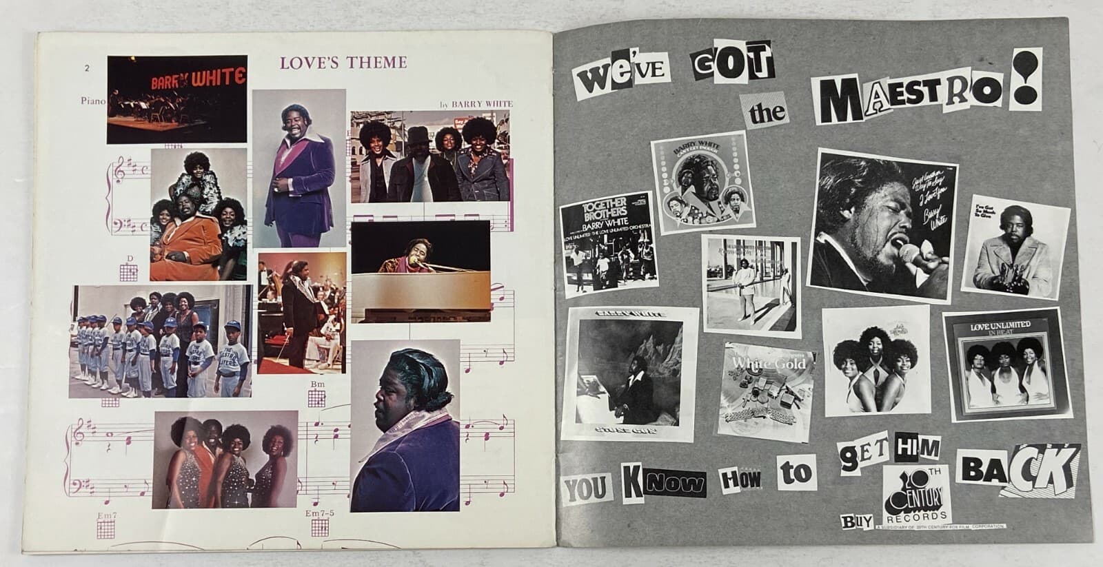 BARRY WHITE Concert Program Tourbook Unlimited R&B Soul Tour Book 5