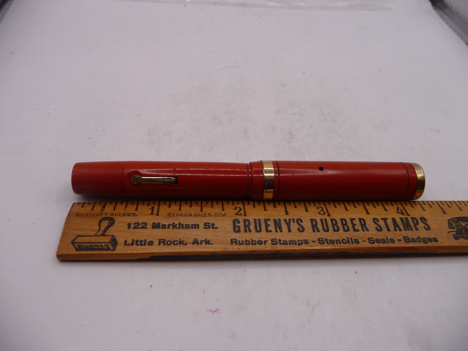 Conklin Vintage Orange Endura Ring Top Fountain pen-l4k fine nib 2