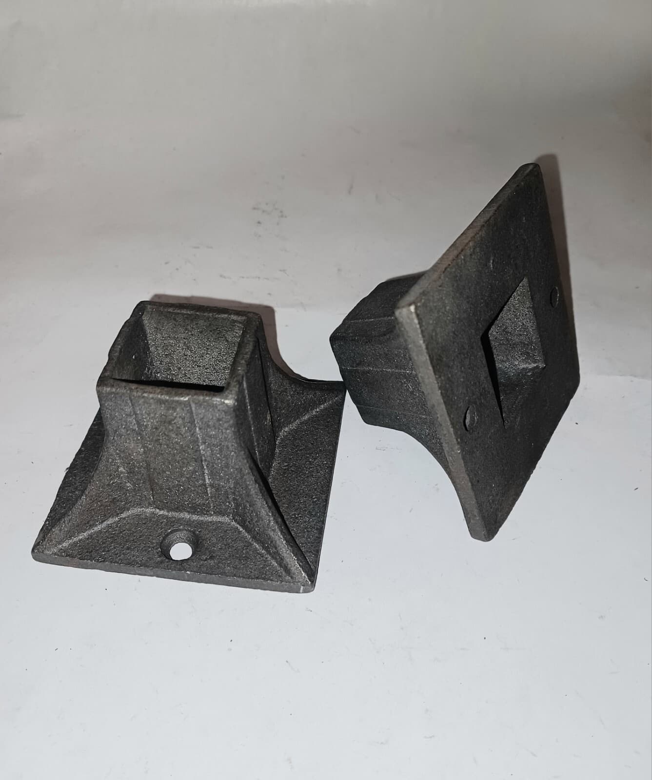 HANDRAIL 2 pk Cast IRON RAILING Newel POSTS REPAIR skirt COVER 1" FEET Weld On 3