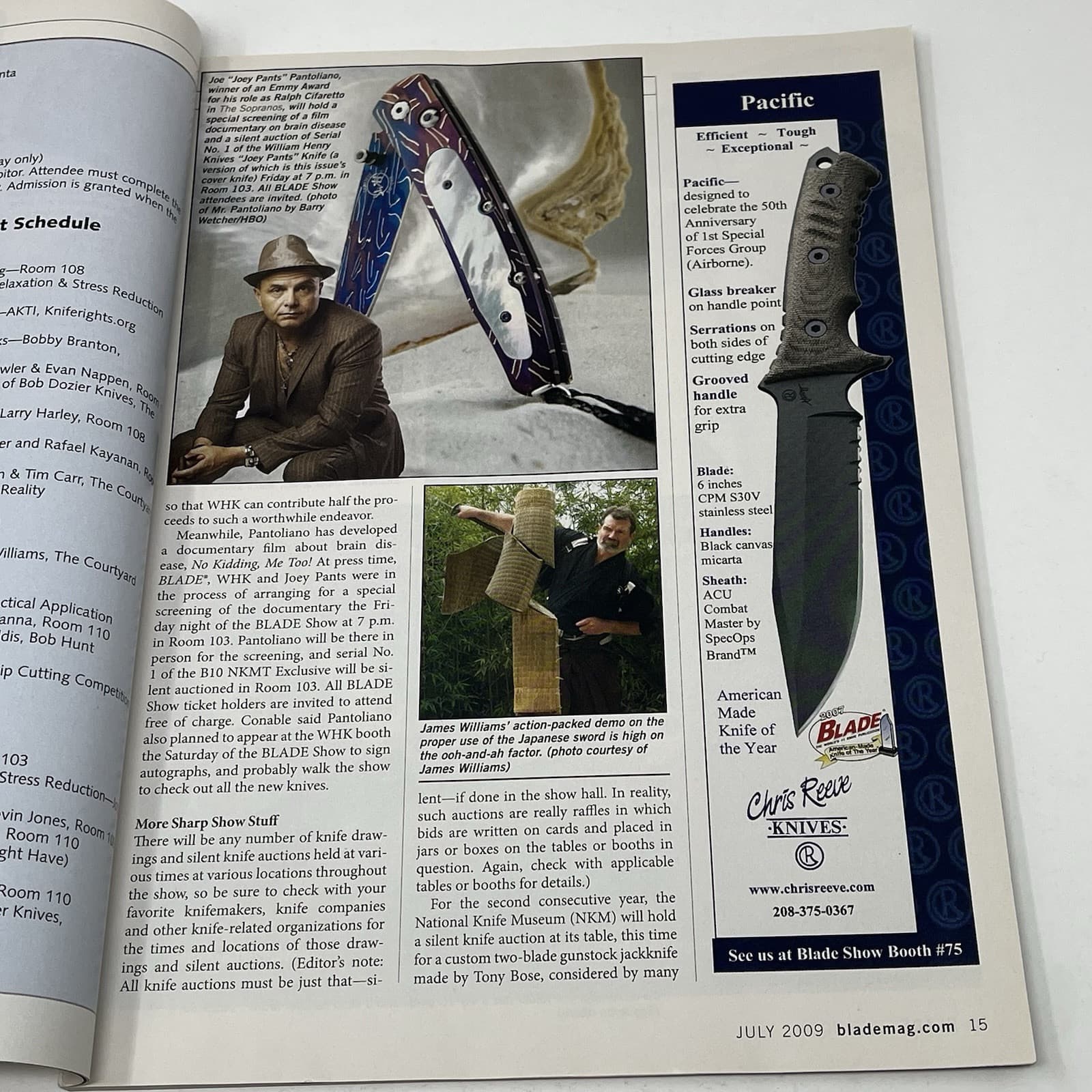 2009 Blade Knives Knife Magazine Mountain Man Joe Pantoliano John Colter 4