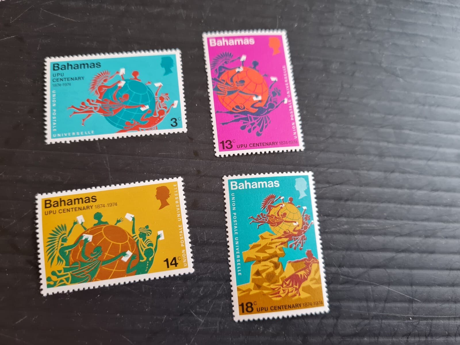 BAHAMAS 1974 SG 424-427 CENT OF U.P.U. MNH