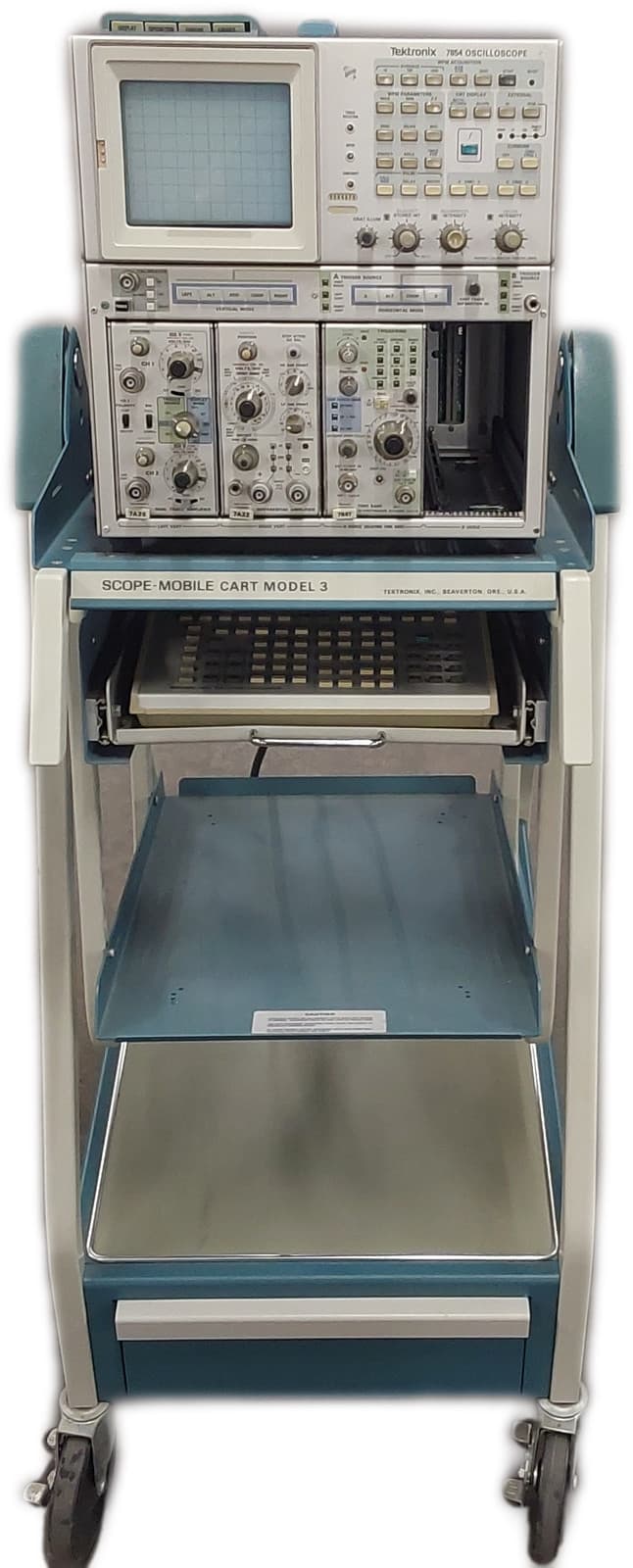 Tektronix 7854 Analog Oscilloscope w/7A36 7A22 7B87 Calc + Cart 