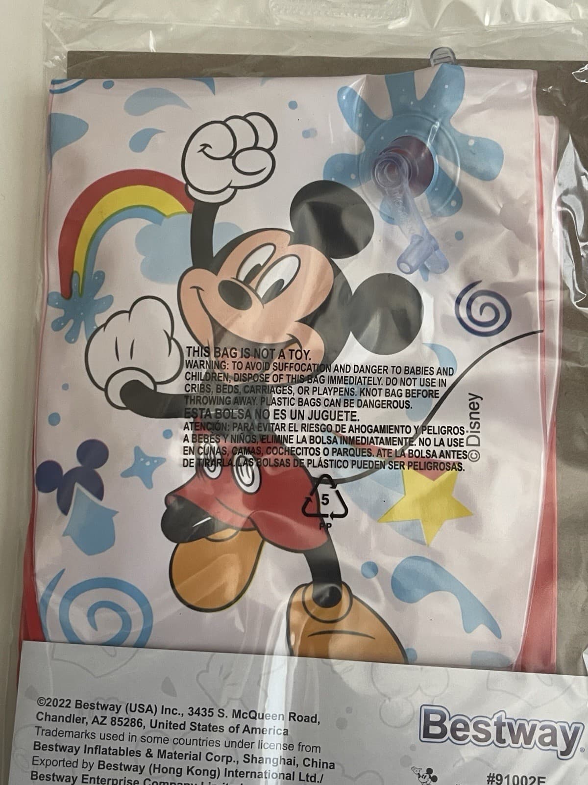 Bestway Disney Junior MICKEY Mouse Armbands 9x6 in inflatable Floaties 2 pairs 4