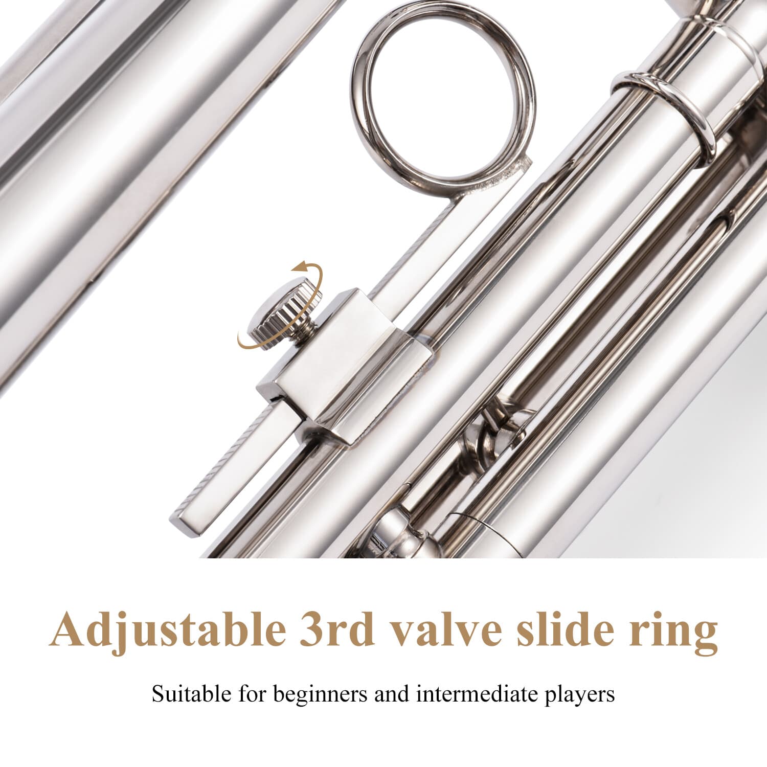 🎺 Eastar Bb TRUMPET STUDENT / INTERMEDIATE SCHOOL BAND CONCERT TRUMPET SILVER 4