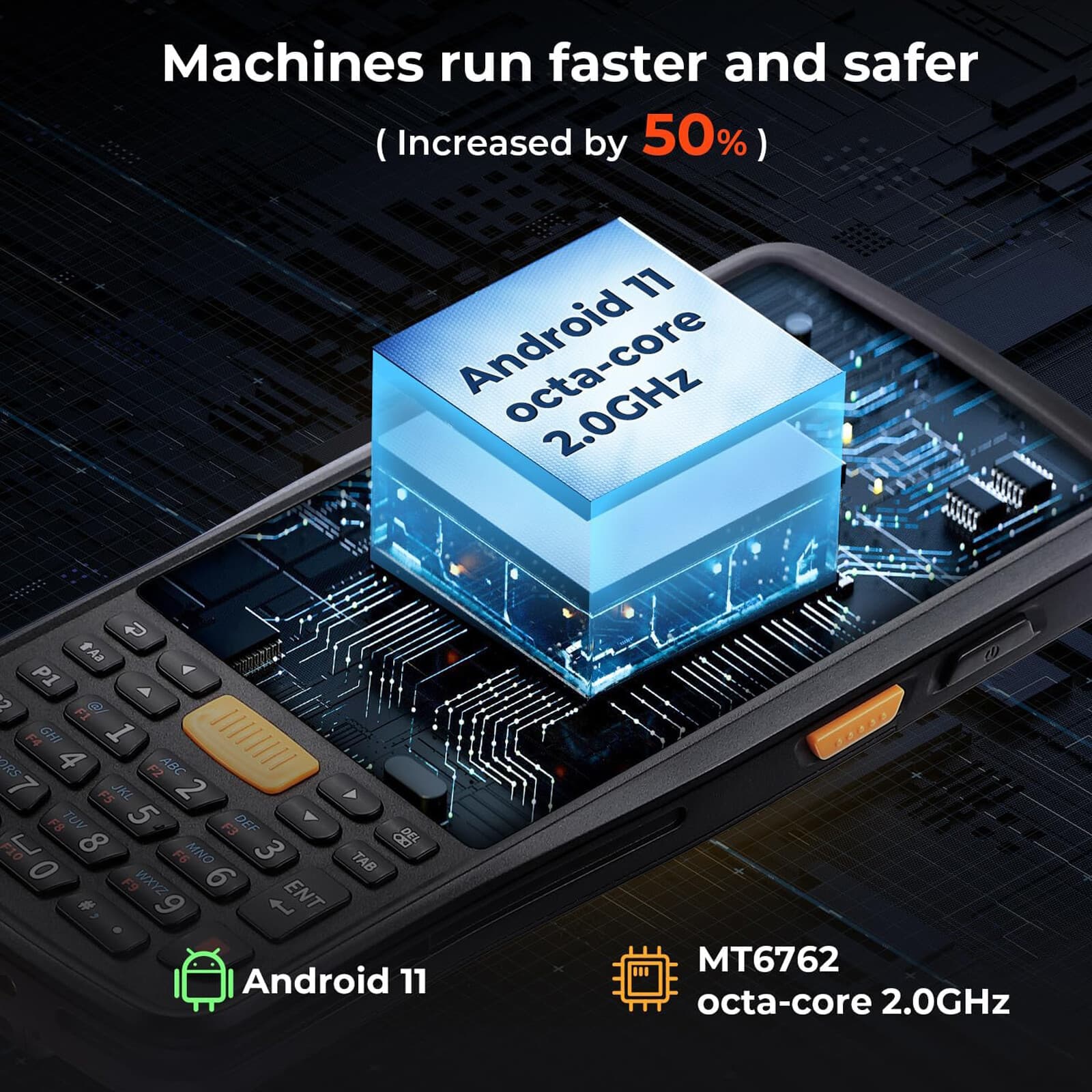 MUNBYN Android 11 Barcode Scanner Zebra SE4710 2D/1D Handheld Computer Scanner 2