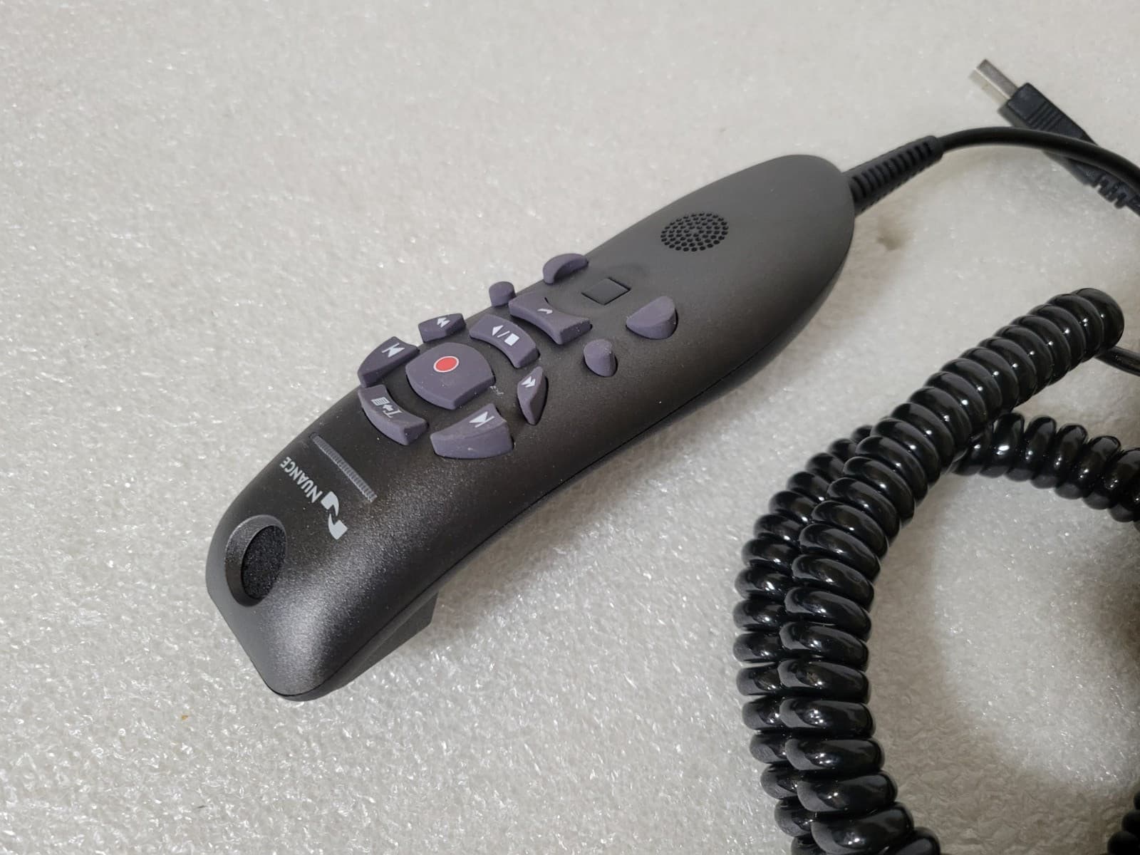 Nuance PowerMic III Microphone for Dragon Coiled Cord Dictate DP-0POWM3C-DG 3