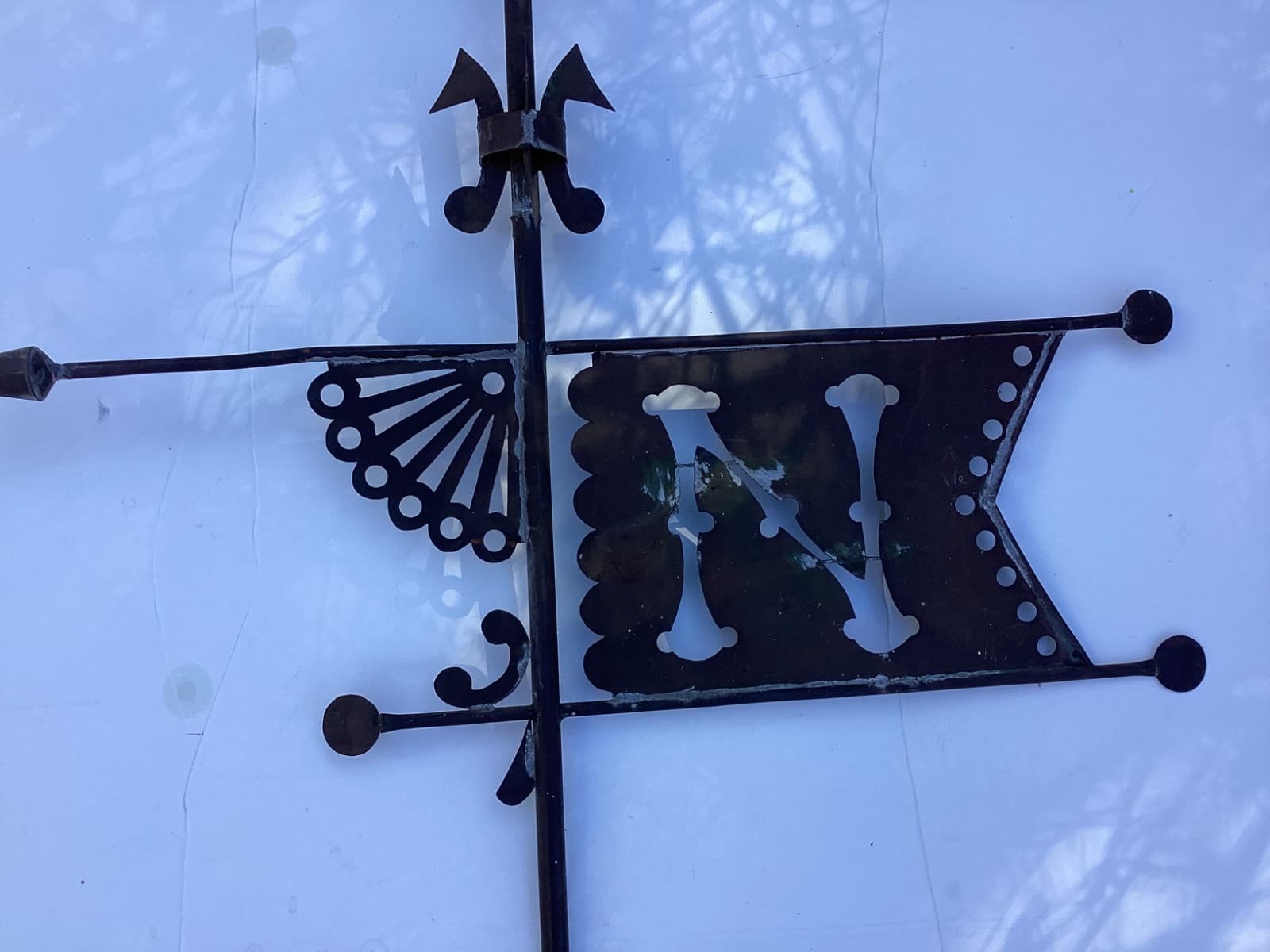 Antique Weather Vane In The Manner of J.W. Fiske, Bannerette Design 2