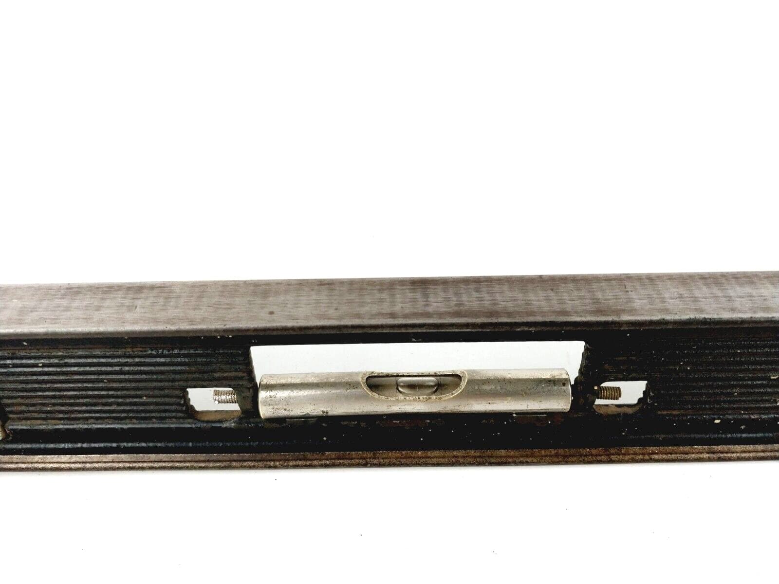 Vintage Stanley No. 36 Cast Iron 18" Level w/ 3 Vials & Guards - Made in USA 5