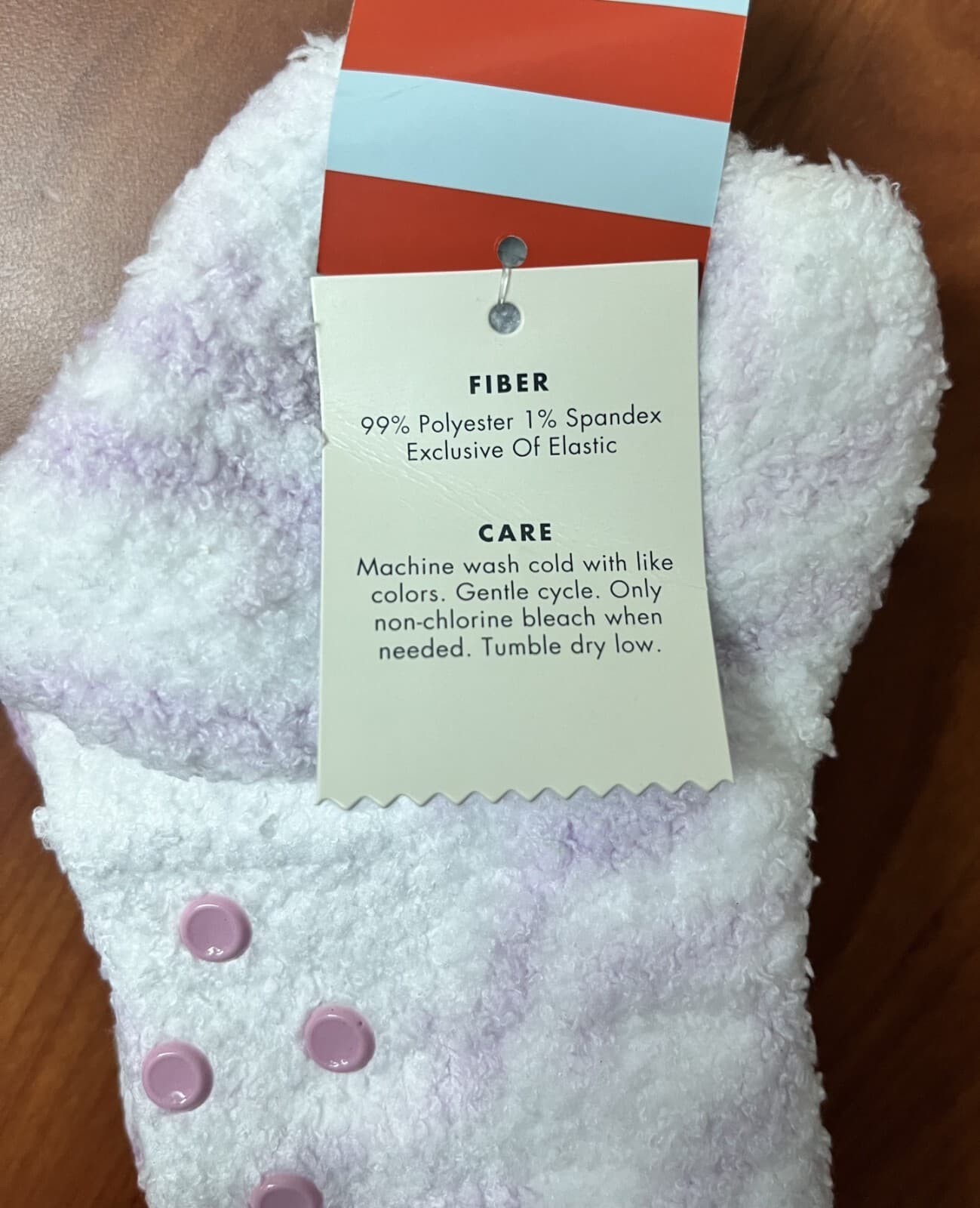 Cat & Jack Super Soft Ankle Socks Gripper Bottoms 2 Pair Purple White XS/S New 5