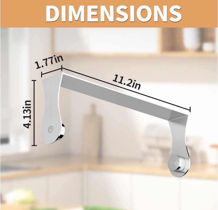 Paper Towel Holder under Cabinet, Silver Paper Towel Holder Wall Mount, Stainles 6