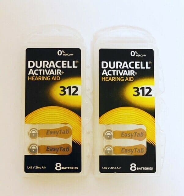 Duracell Activair Hearing Aid Batteries Size 312 Exp  2028 (16 to 400 Batteries)