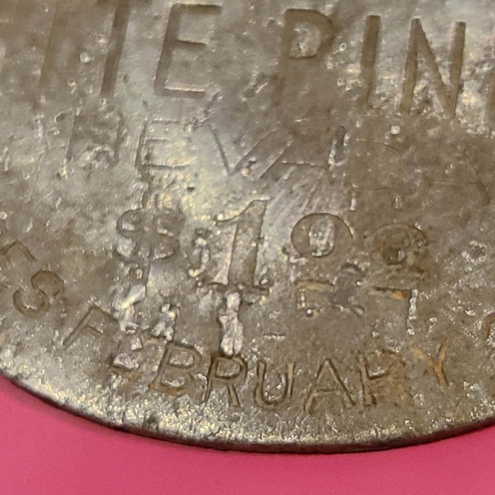 RARE 1911 White Pine County Nevada hunting fishing license $1.00 tag Token (1) 5