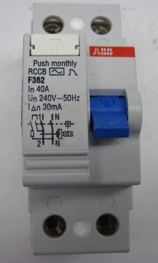 ABB F362-40/0.03 Residual Current-Operated Circuit Breaker, 2-Pole, 40A/30mA 2