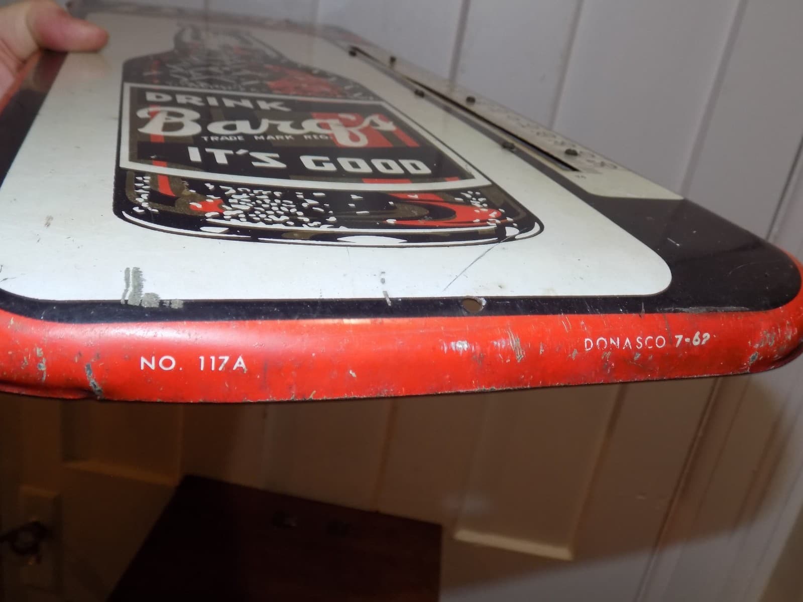 Vintage Drink Barq’s Root Beer Metal Thermometer, It Works!. 6