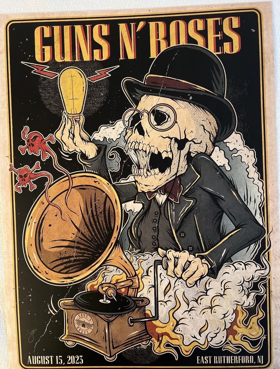 GUNS N ROSES POSTER METLIFE EAST RUTHERFORD NJ 8/15/2023 AXL SLASH LMTD #167/250 3