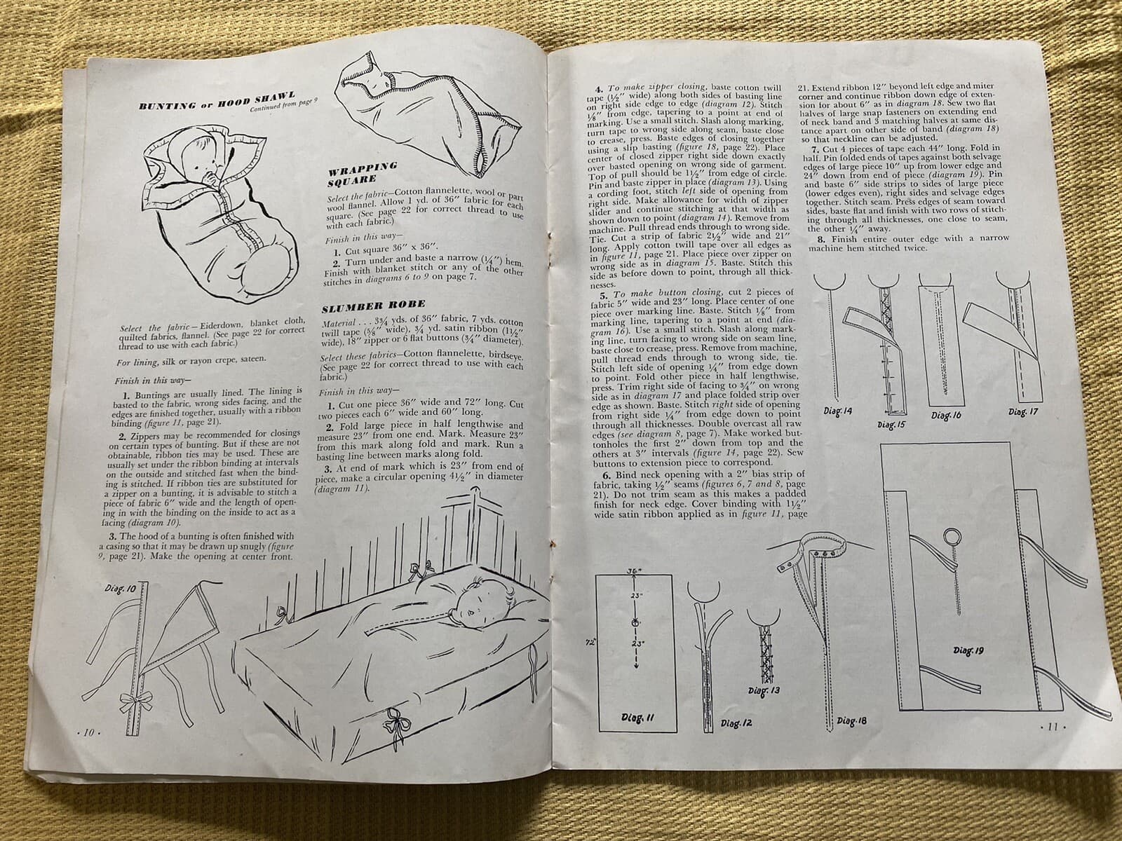1943 Sewing for Babies Book No. S-12 Spool Cotton Co. Shirts Gowns Bibs Caps  4