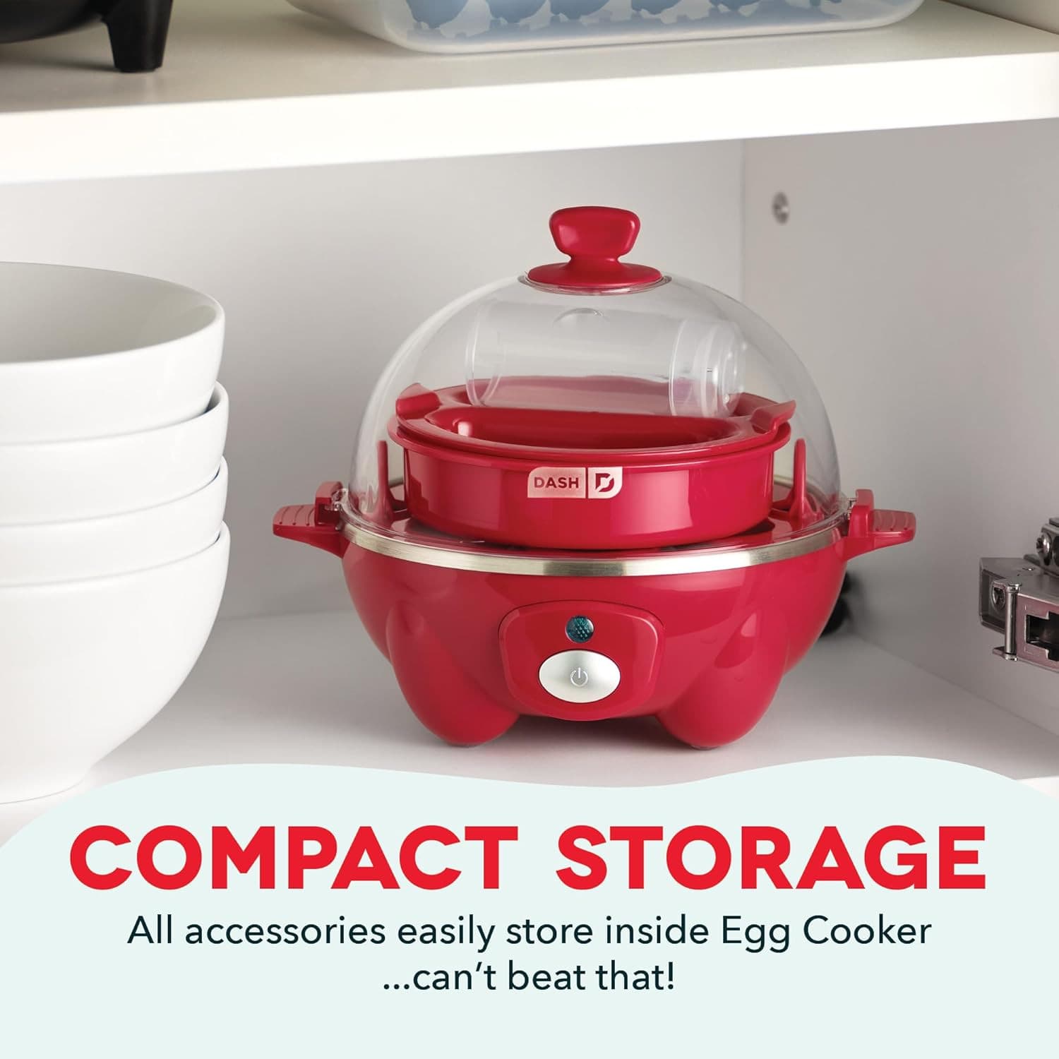 DASH Rapid Egg Cooker: 7 Egg Capacity Electric Egg Cooker for Hard Boiled Eggs, 5