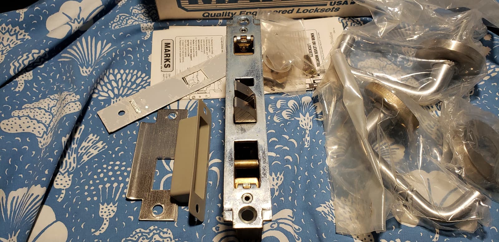 Grade 1 MARKS Mortise Lock 5000 Series Passage Lever Function Satin Chrome RH 5