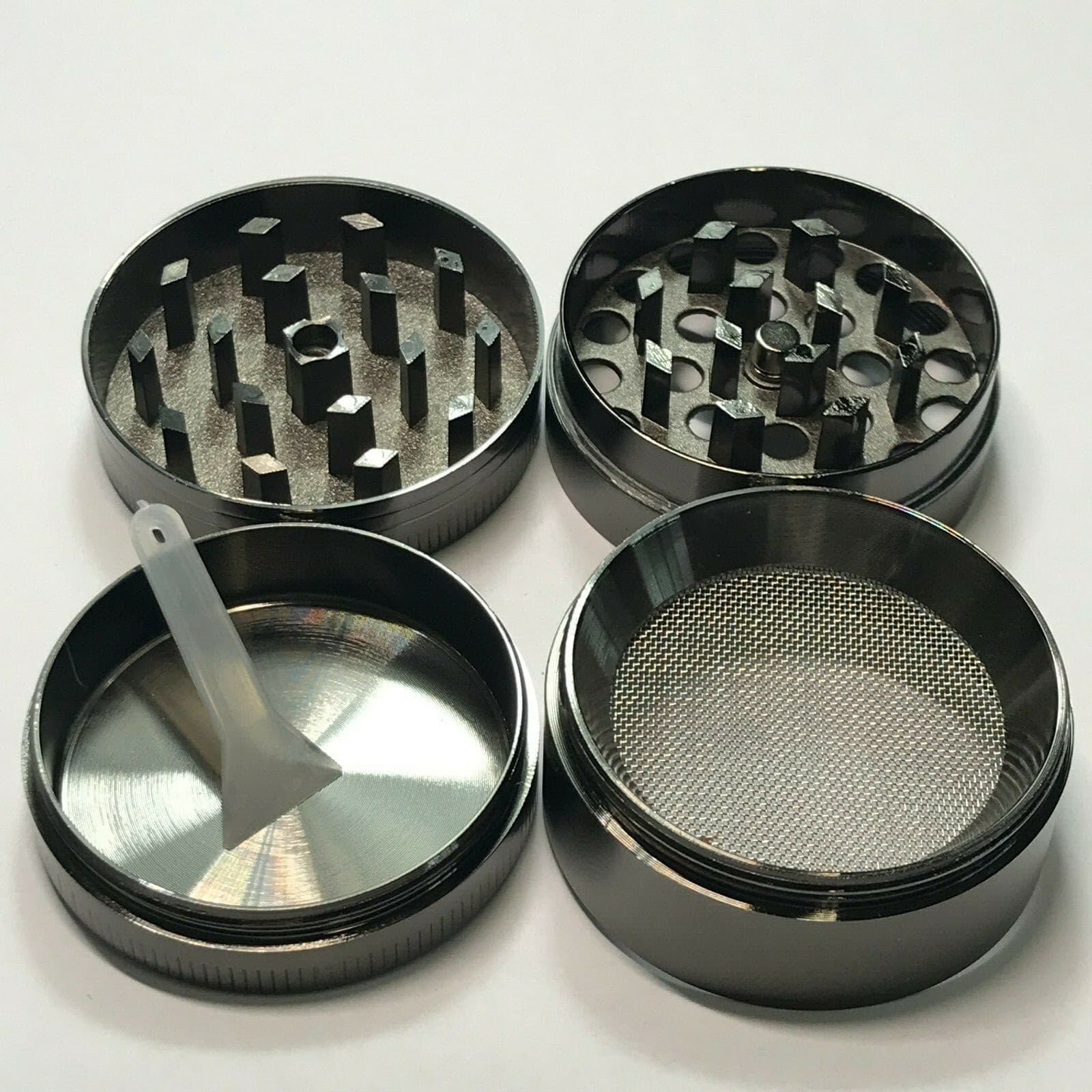 4 Piece Metal Dry Herbal Herb Spice Smoke Tobacco Grinder Alloy Chromium Crusher 3