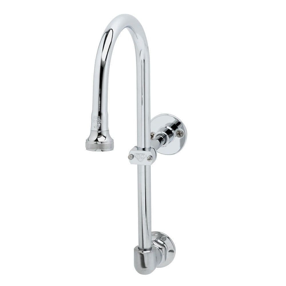 T&S Brass B-2456-W - Remote Rosespray Outlet Gooseneck Spout w/ Wall Bracket 4