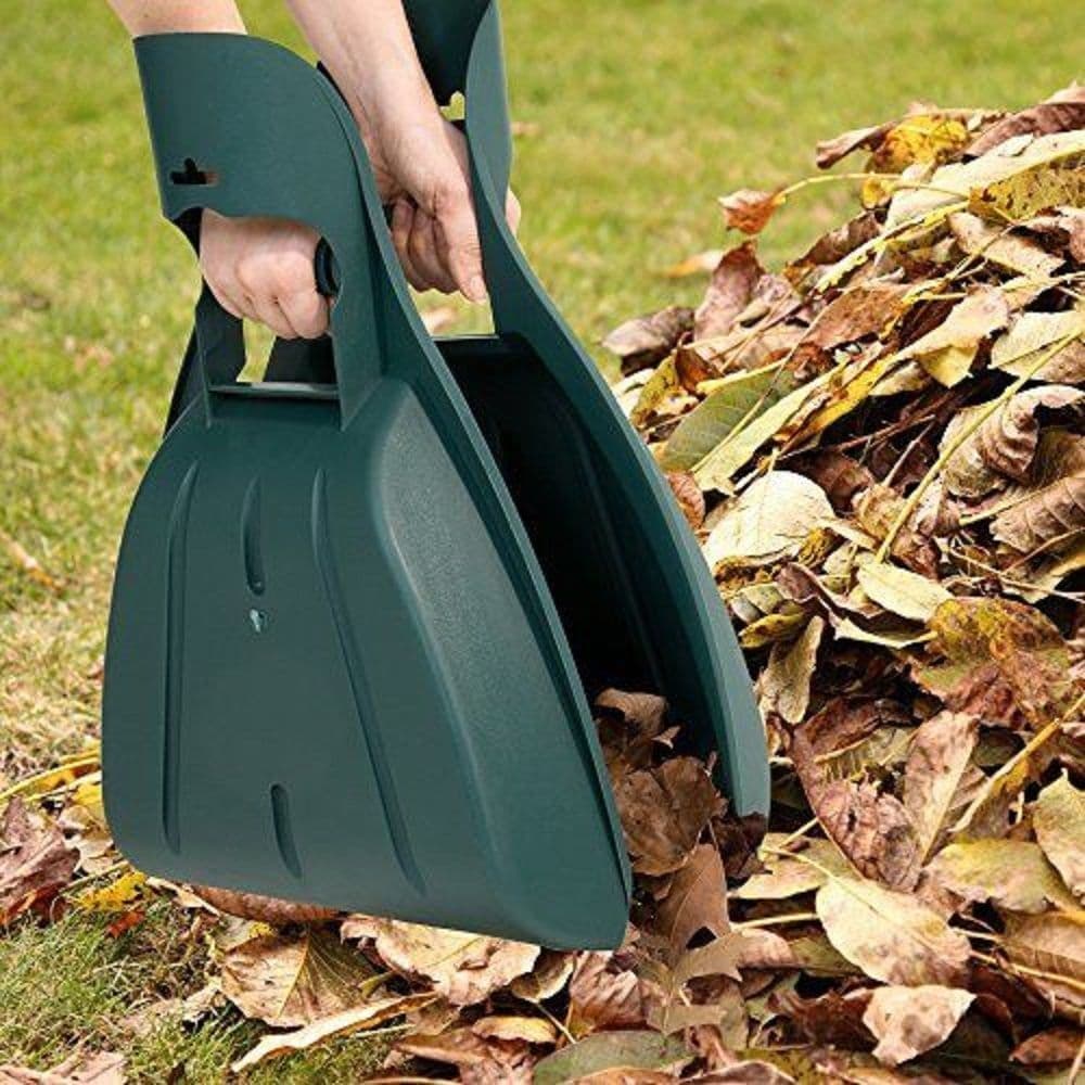 Leaf Scoops Garden Lawn Leaves Hand Rake Scoop Gardening Grass Grabber Tool Pair 2