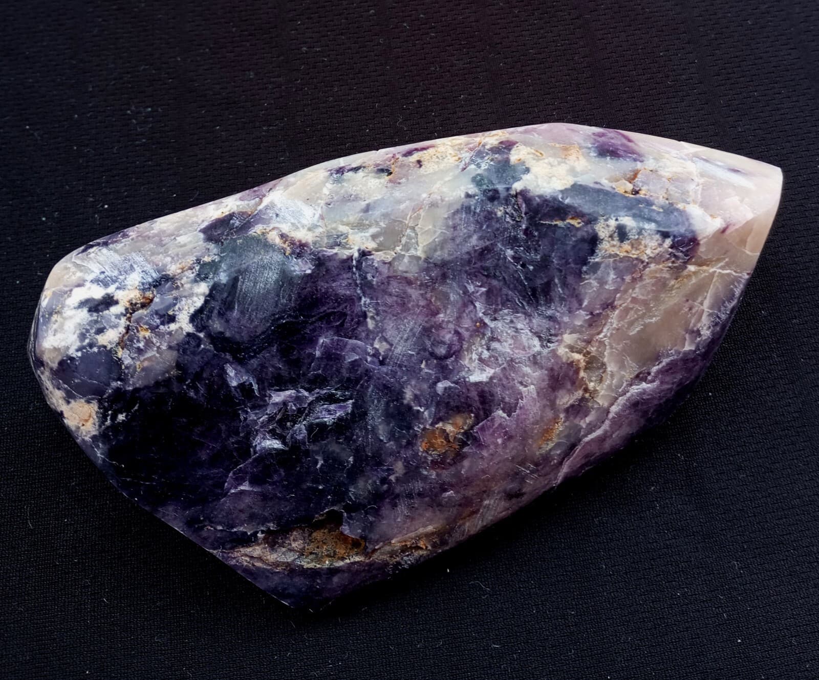 Mirror Polished Purple Fluorite Uv Reactive Fluorescent Mineral Specimen 2